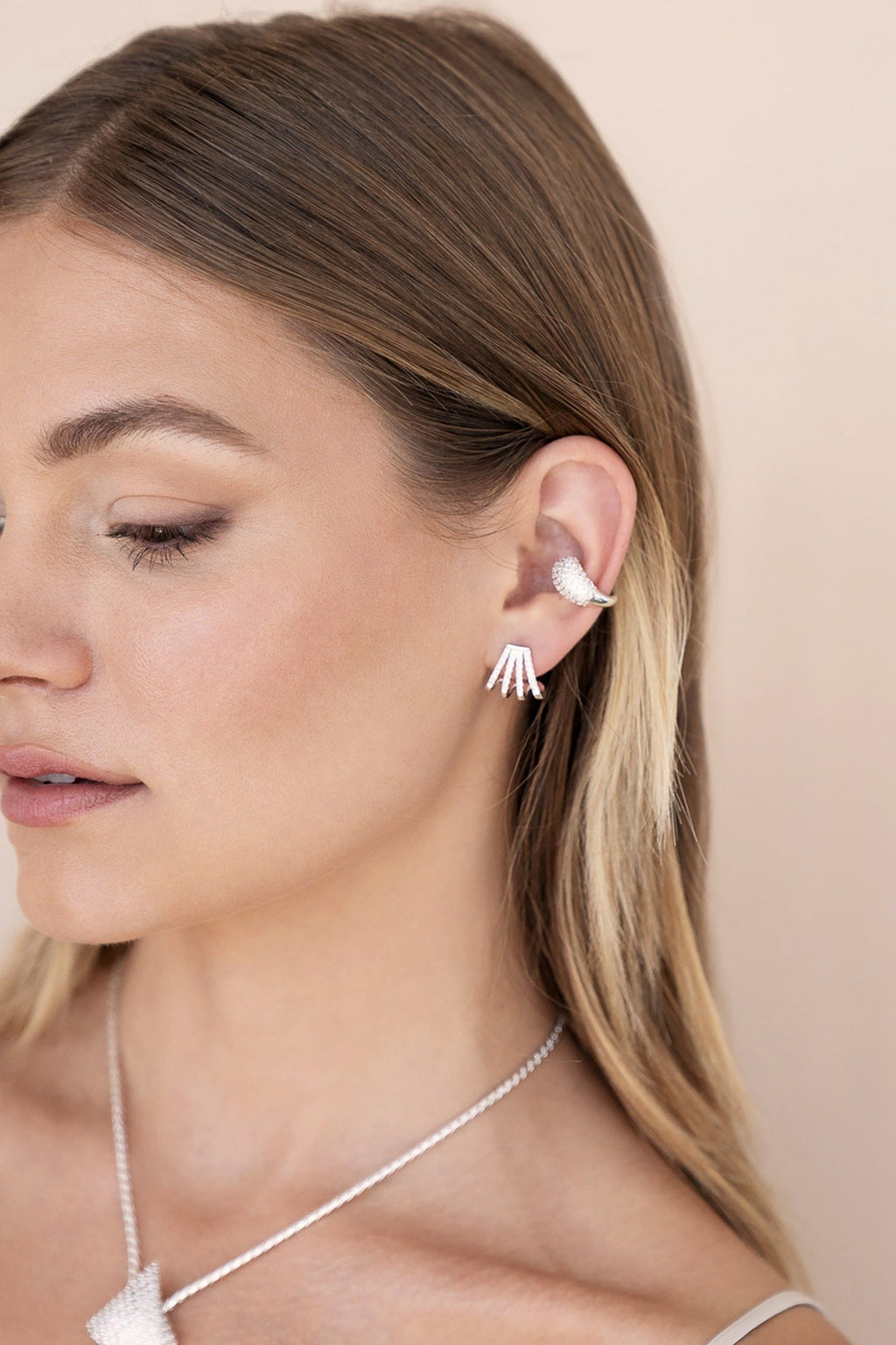 Glisten Wing Pavé Earrings