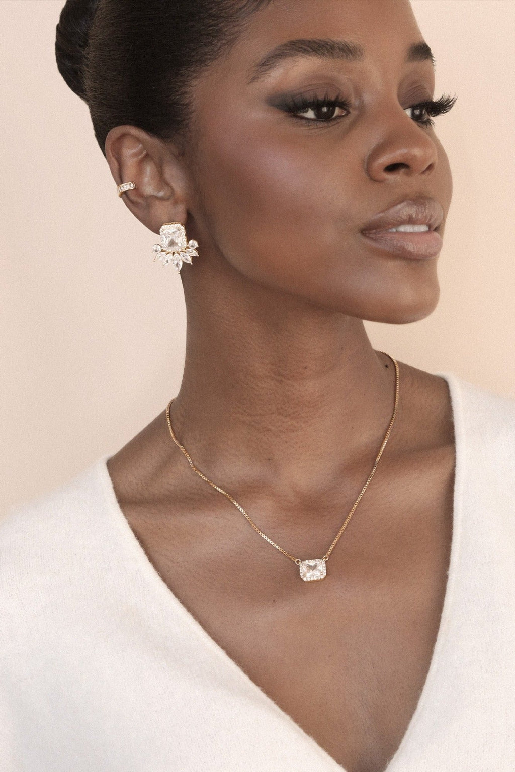 Shine Crystal Stud Earrings