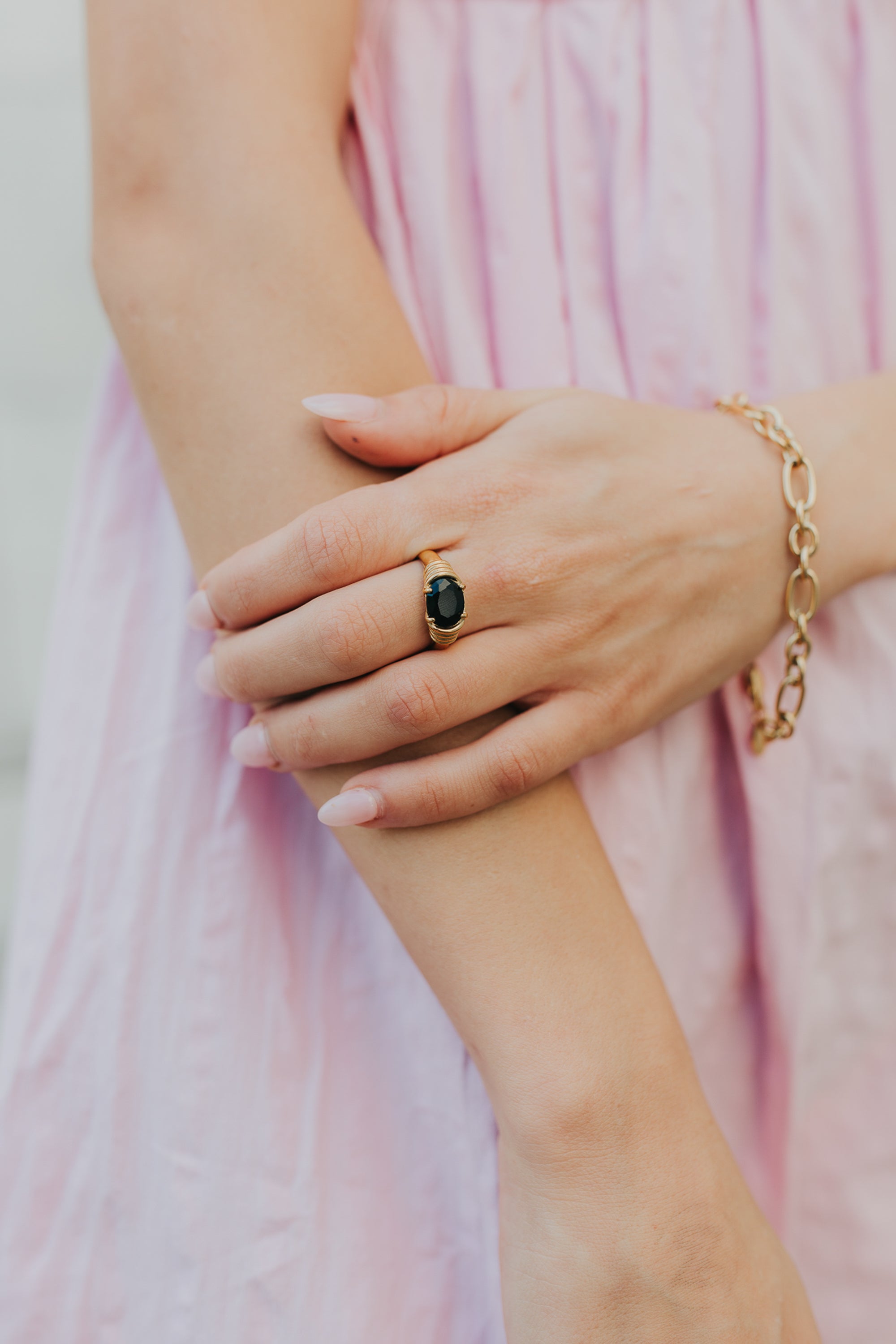 The Maddie Ring in Onyx