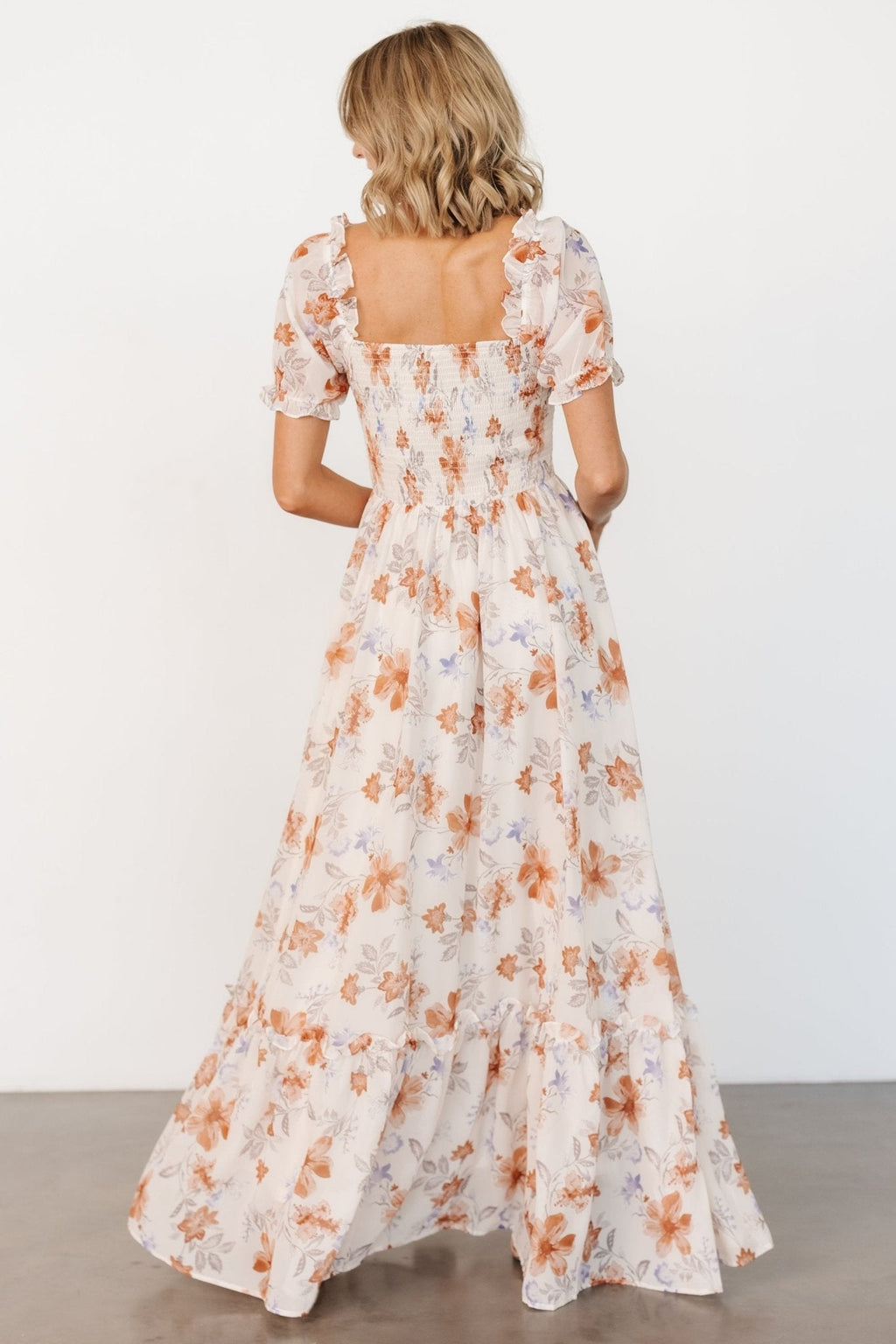 Aberdeen Sweetheart Maxi Dress | Cream Floral