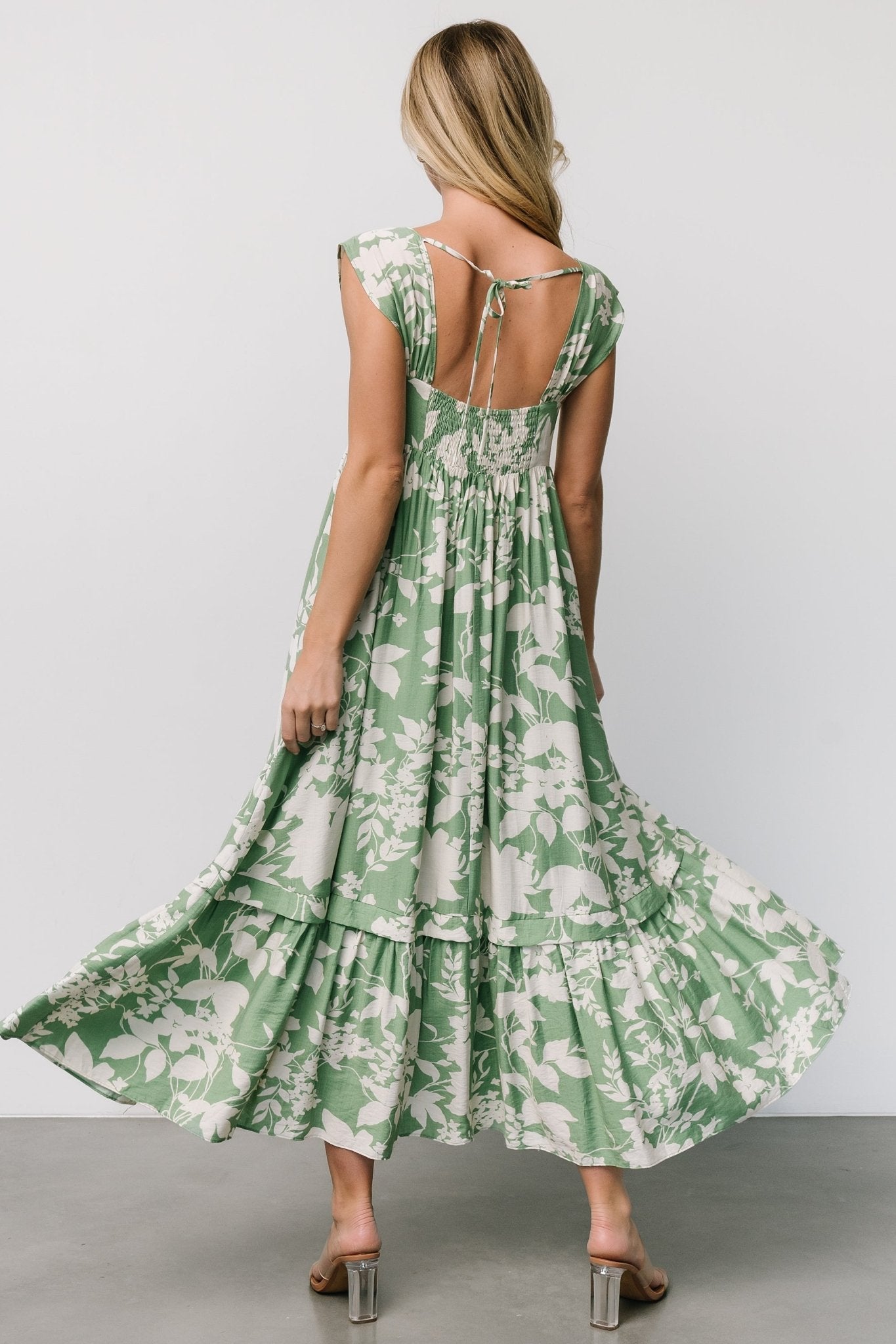 Aita Maxi Dress | Green + Ivory Floral