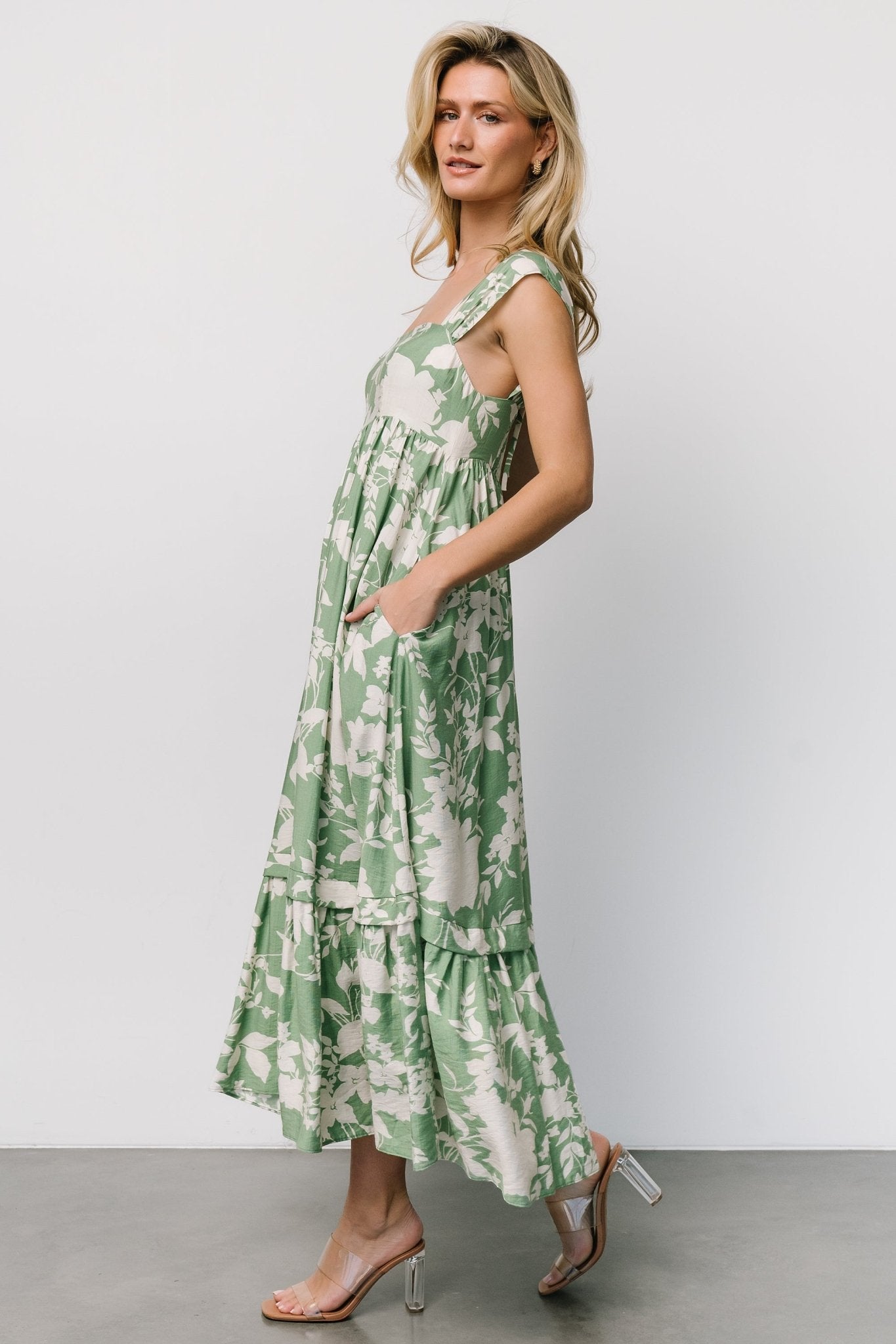 Aita Maxi Dress | Green + Ivory Floral