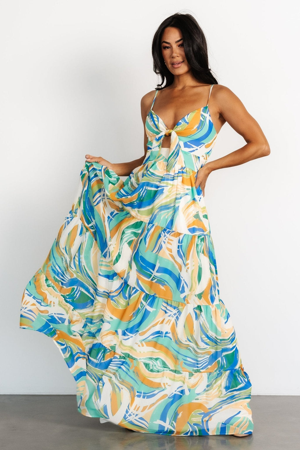 Alexis Maxi Dress | Blue Multi Print