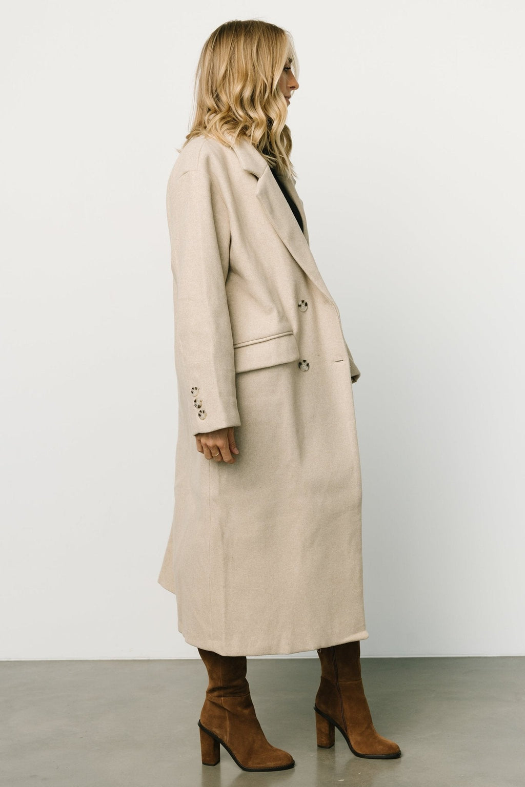 Anderson Double Breasted Coat | Natural