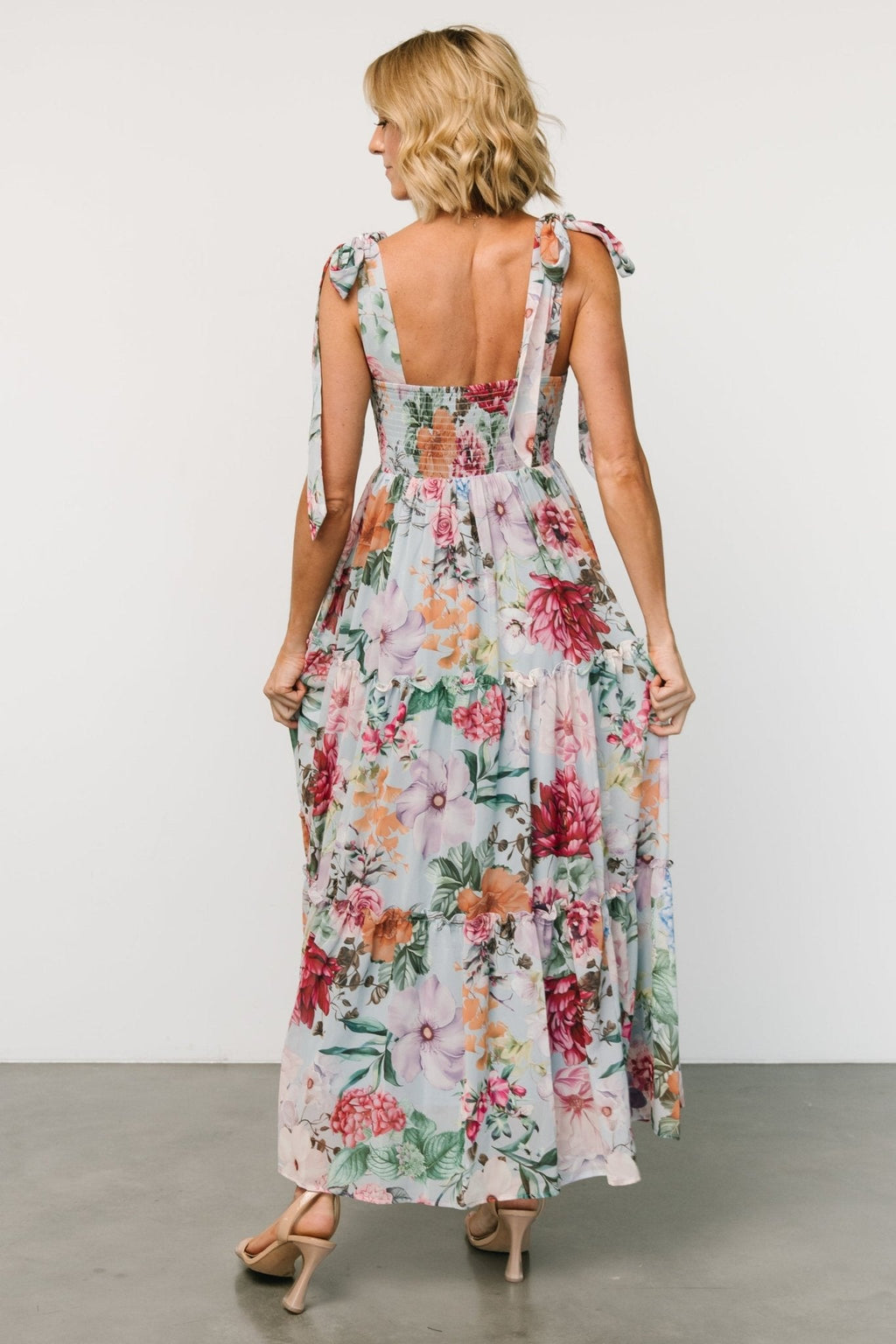 Anita Maxi Dress | Light Blue Multi Floral