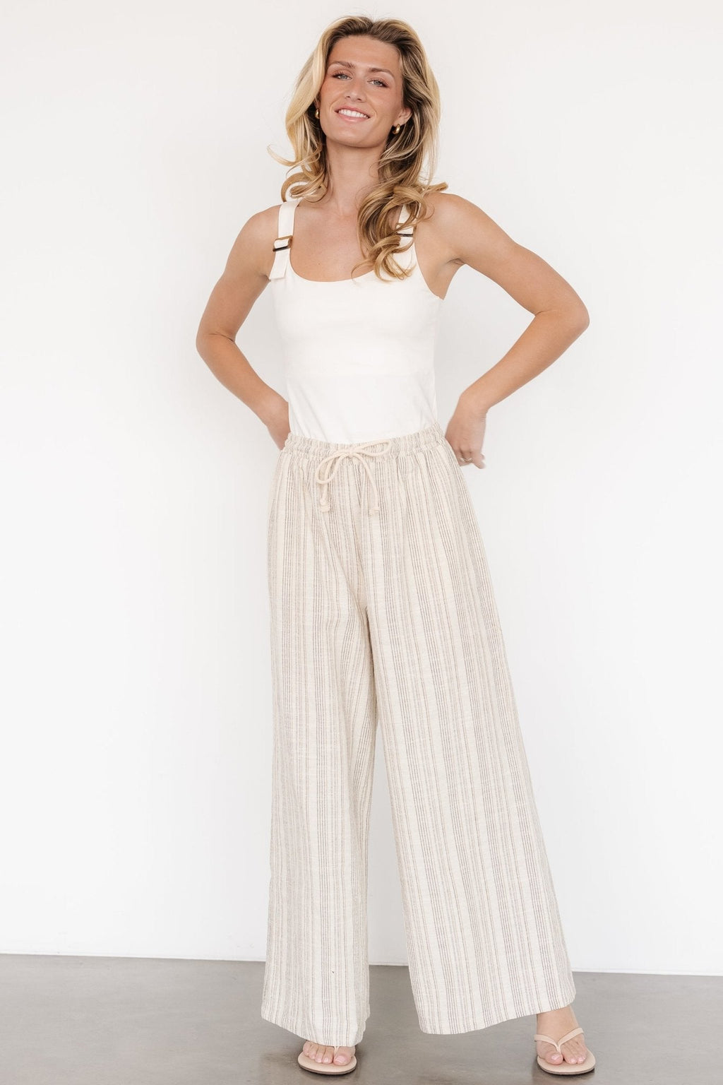 Antale Pants | Natural Multi Stripe