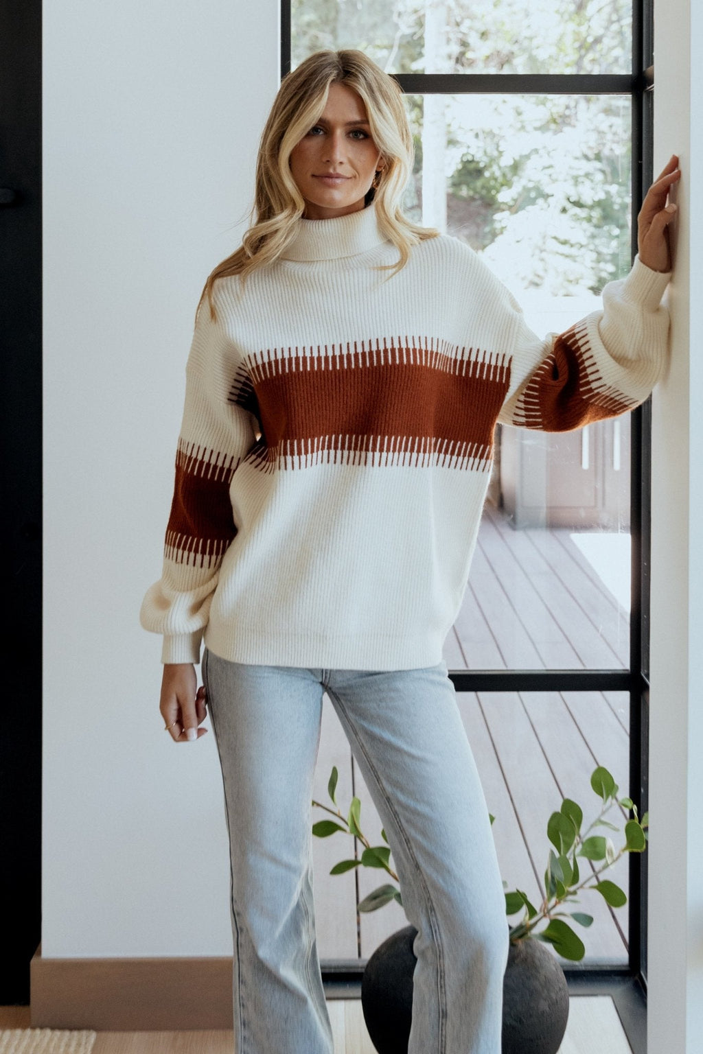 Antonov Turtle Neck Sweater | Cream + Spice