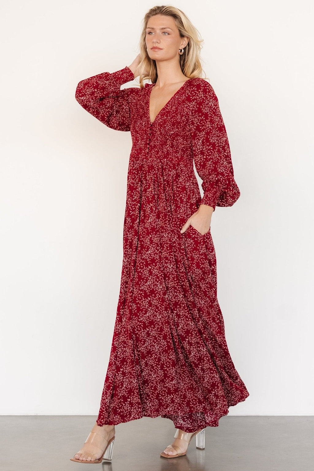 Anya Maxi Dress | Crimson Print