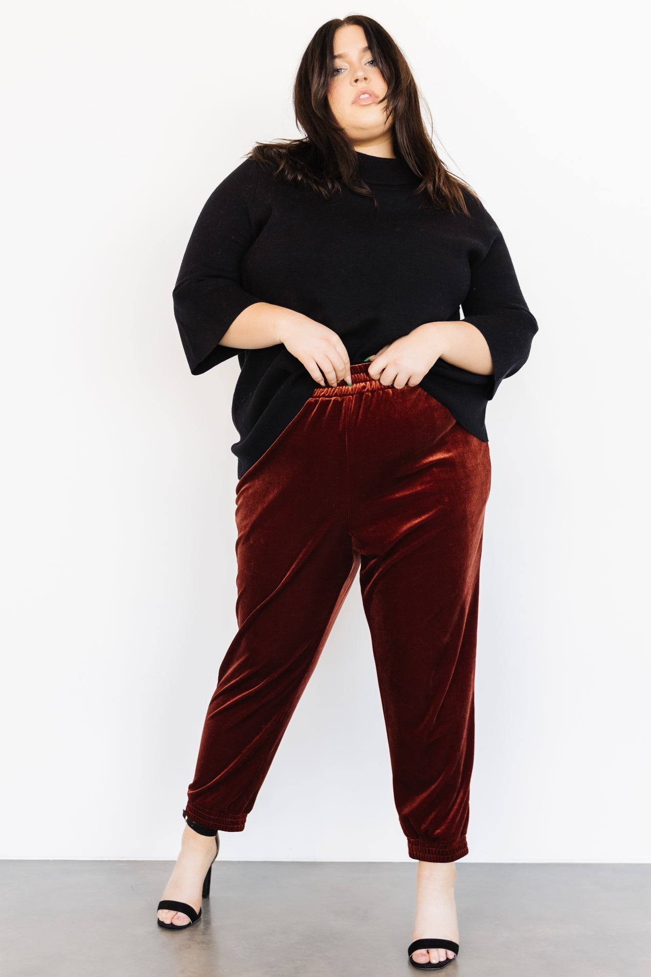 Archie Velvet Jogger Pants | Cinnamon