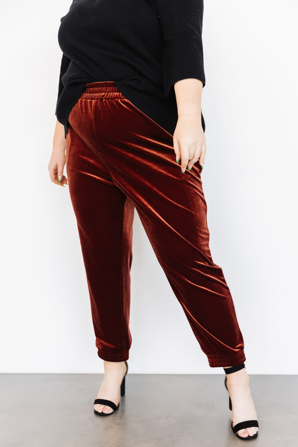 Archie Velvet Jogger Pants | Cinnamon