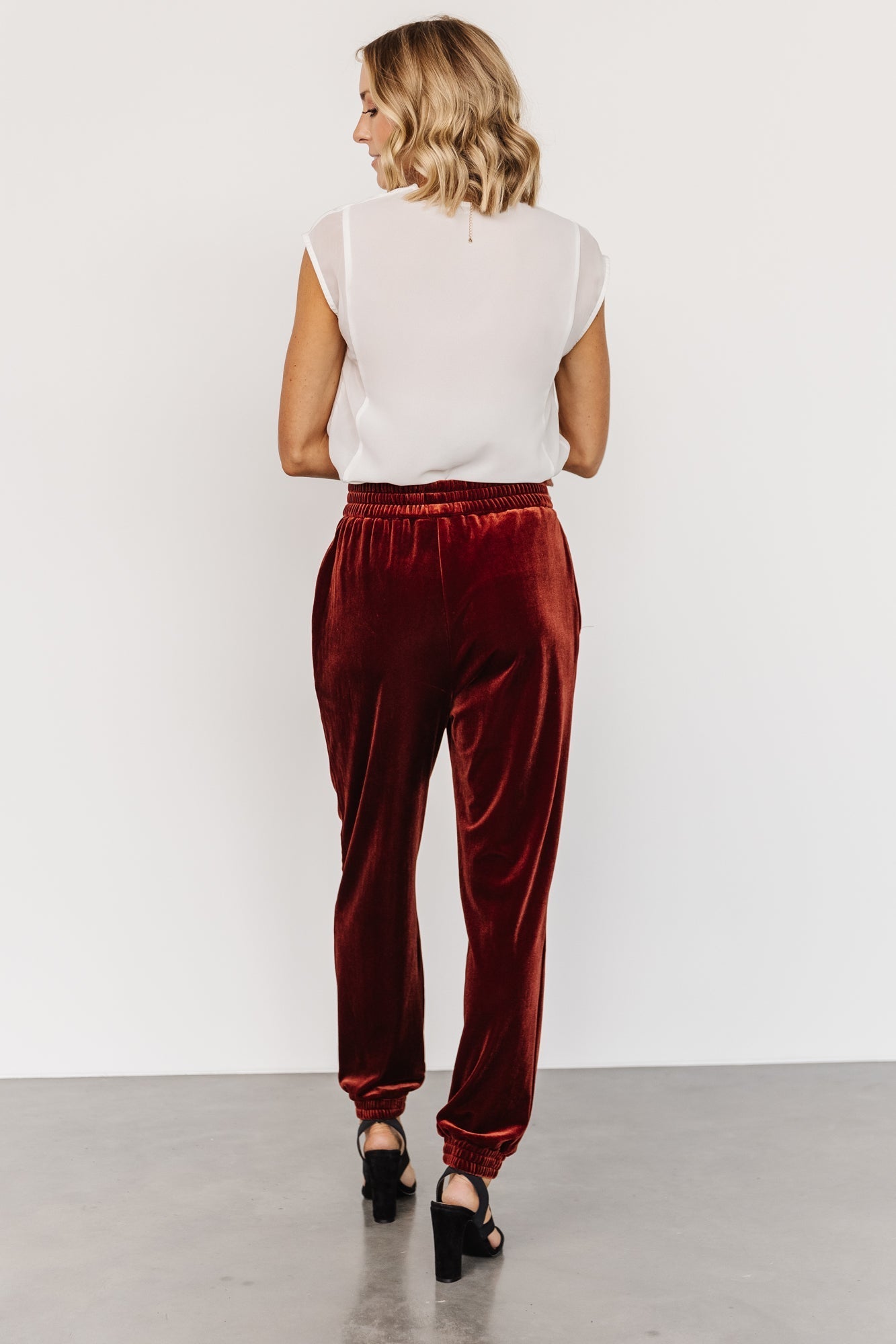 Archie Velvet Jogger Pants | Cinnamon
