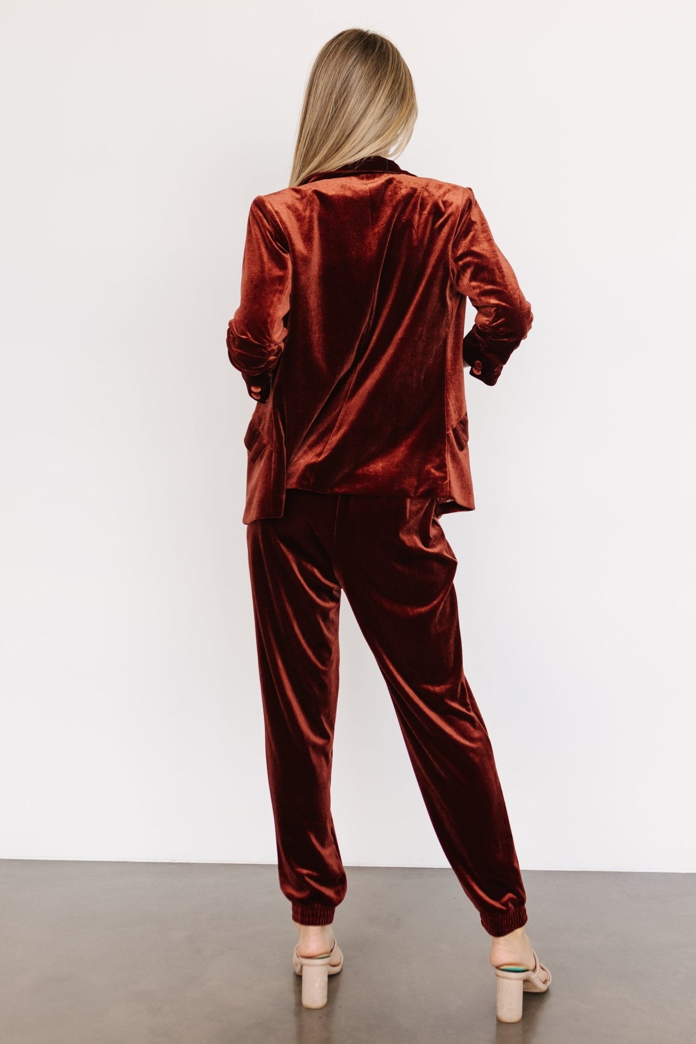 Archie Velvet Jogger Pants | Cinnamon