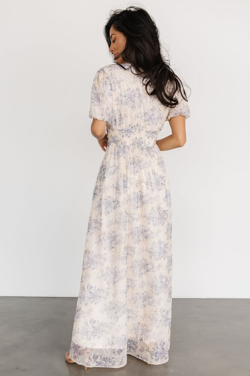 Ardley Maxi Dress | Cream + Blue