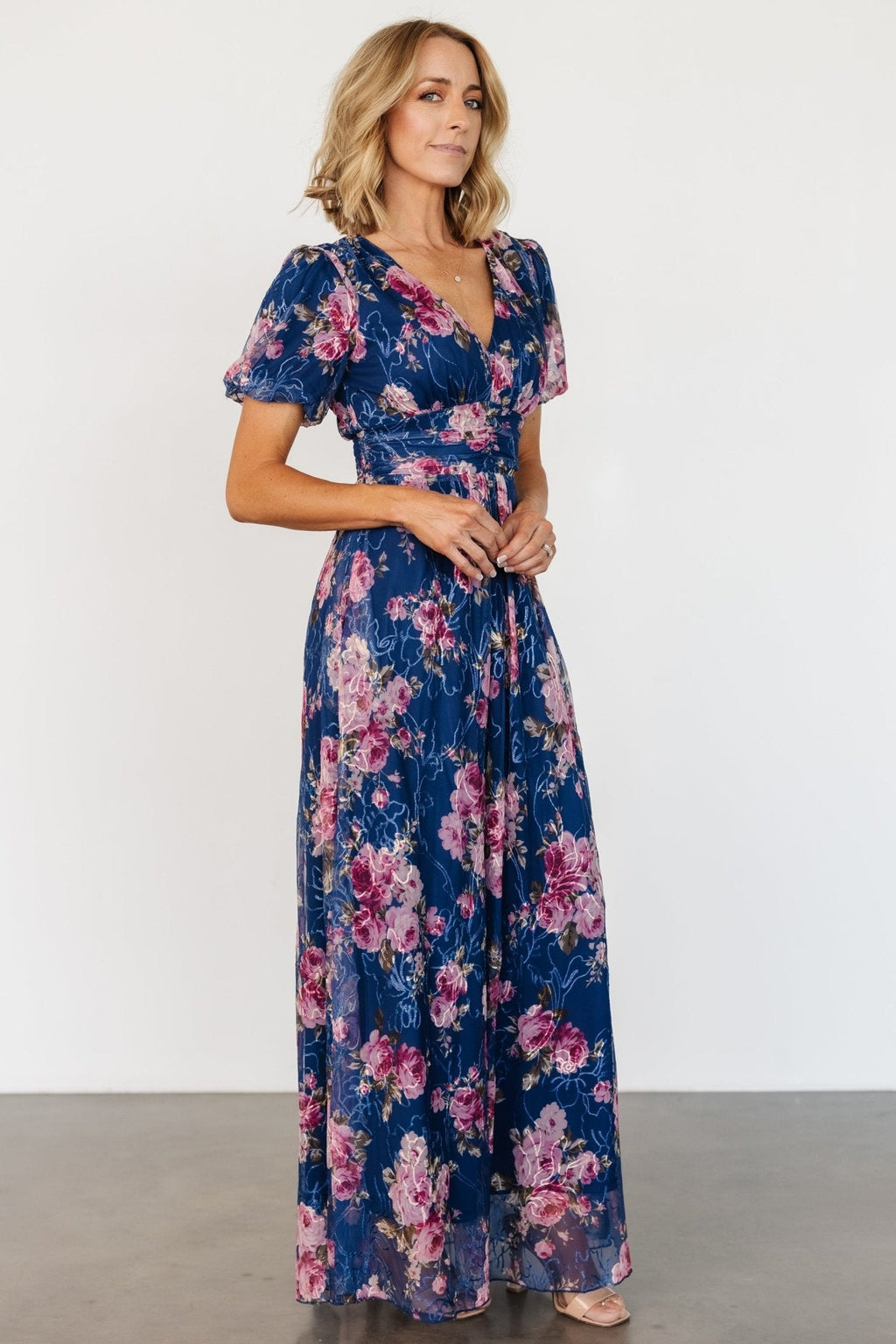 Ardley Maxi Dress | Navy + Pink Floral