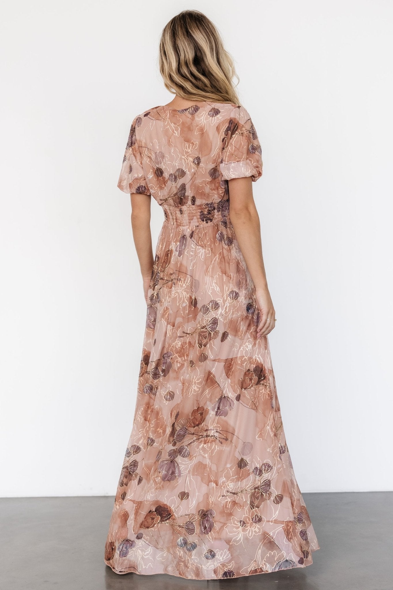 Ardley Maxi Dress | Taupe Floral