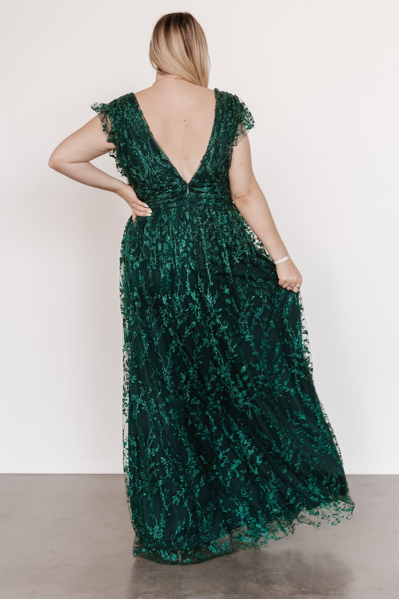Arlene Shimmer Gown | Emerald