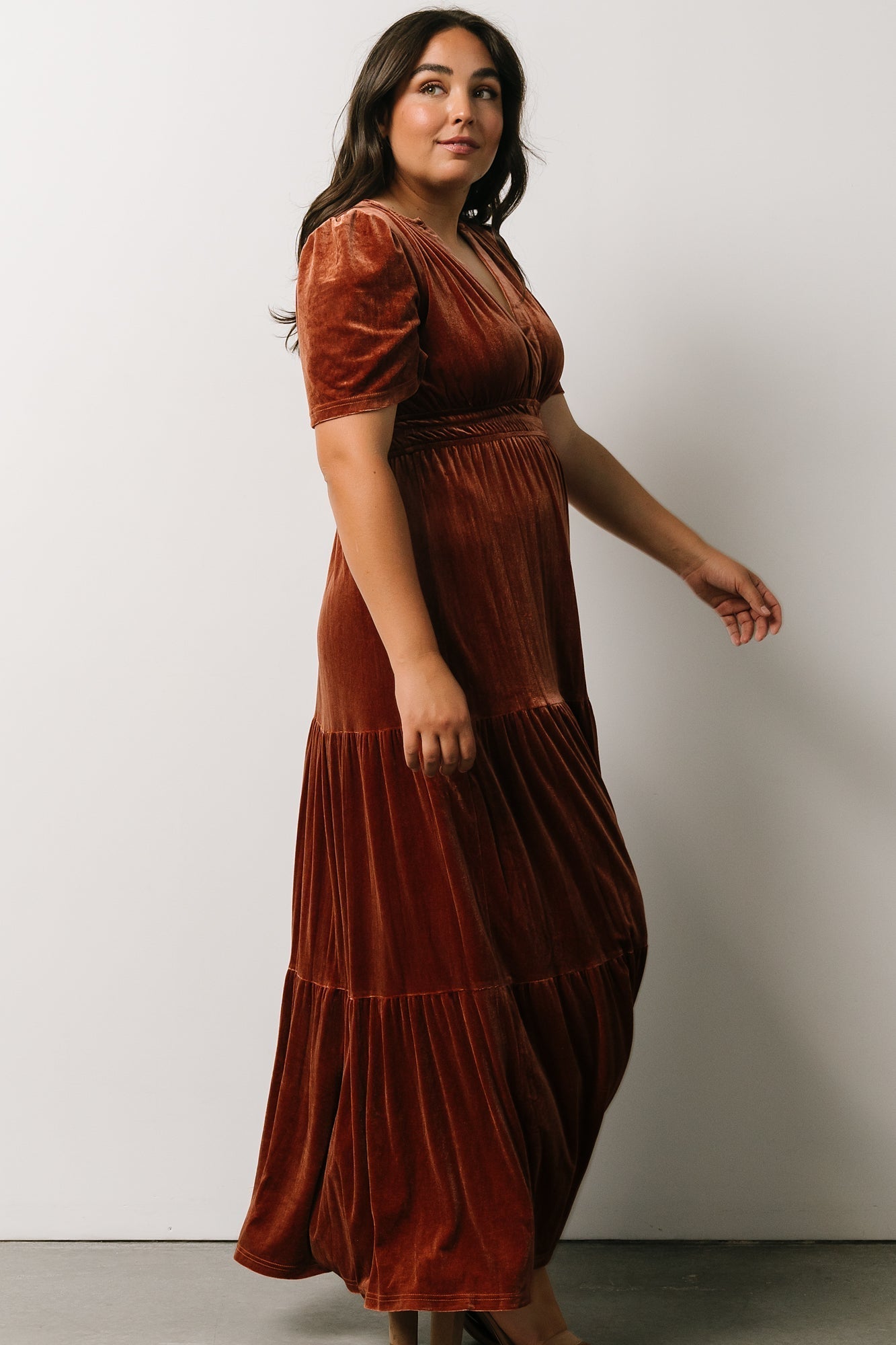 Artemis Velvet Maxi Dress | Dark Spice
