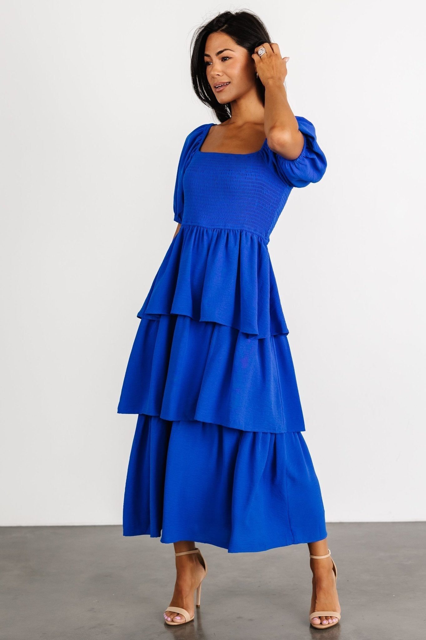 Ashbourne Tiered Dress | Cobalt