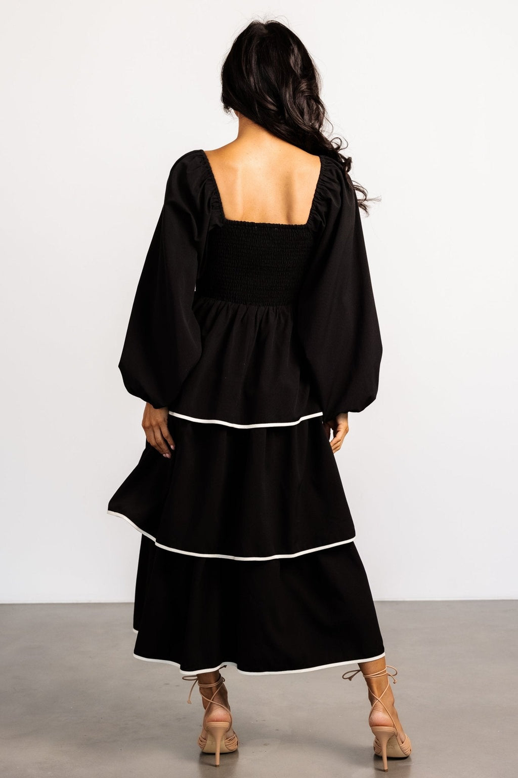 Barcelona Tiered Dress | Black