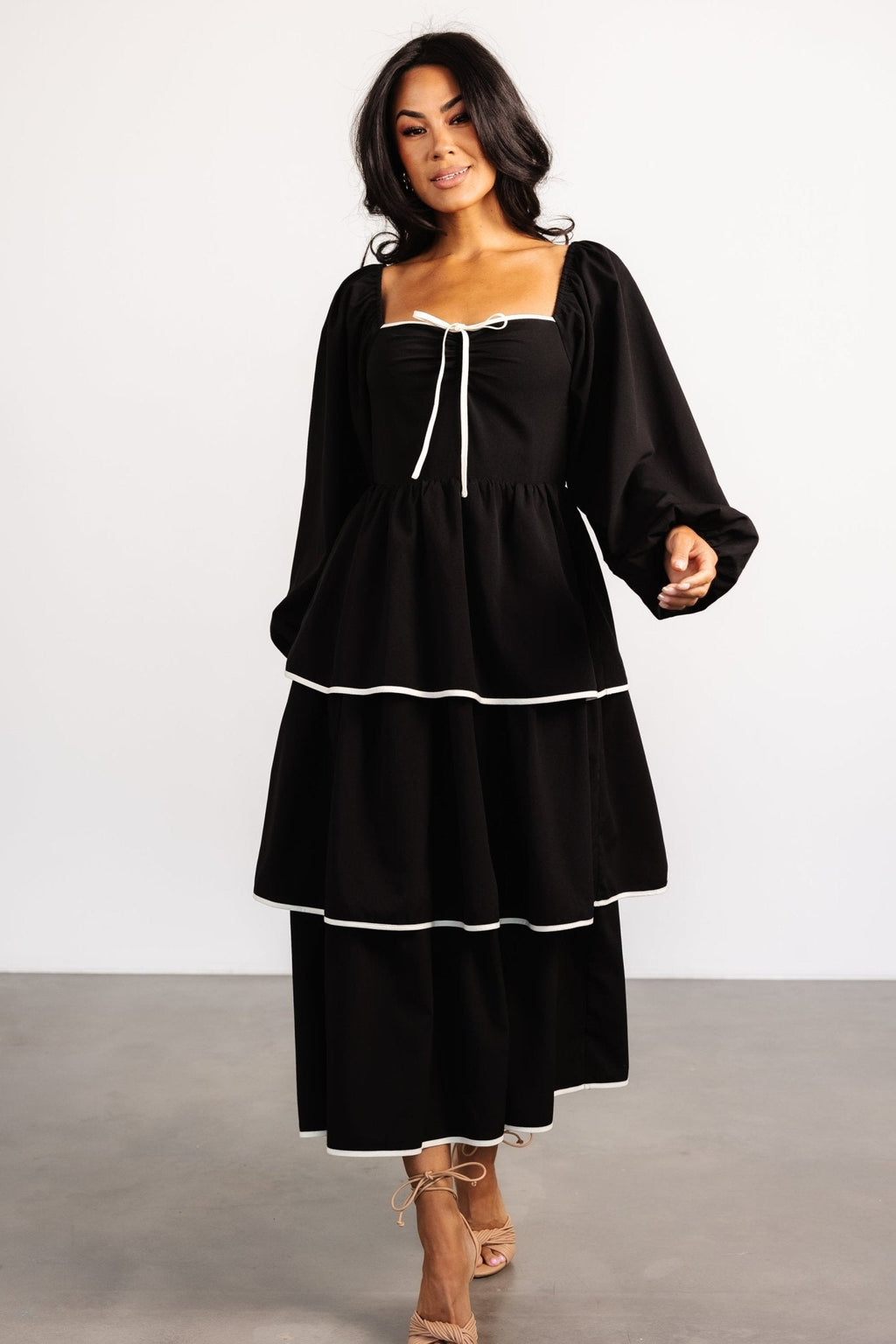 Barcelona Tiered Dress | Black
