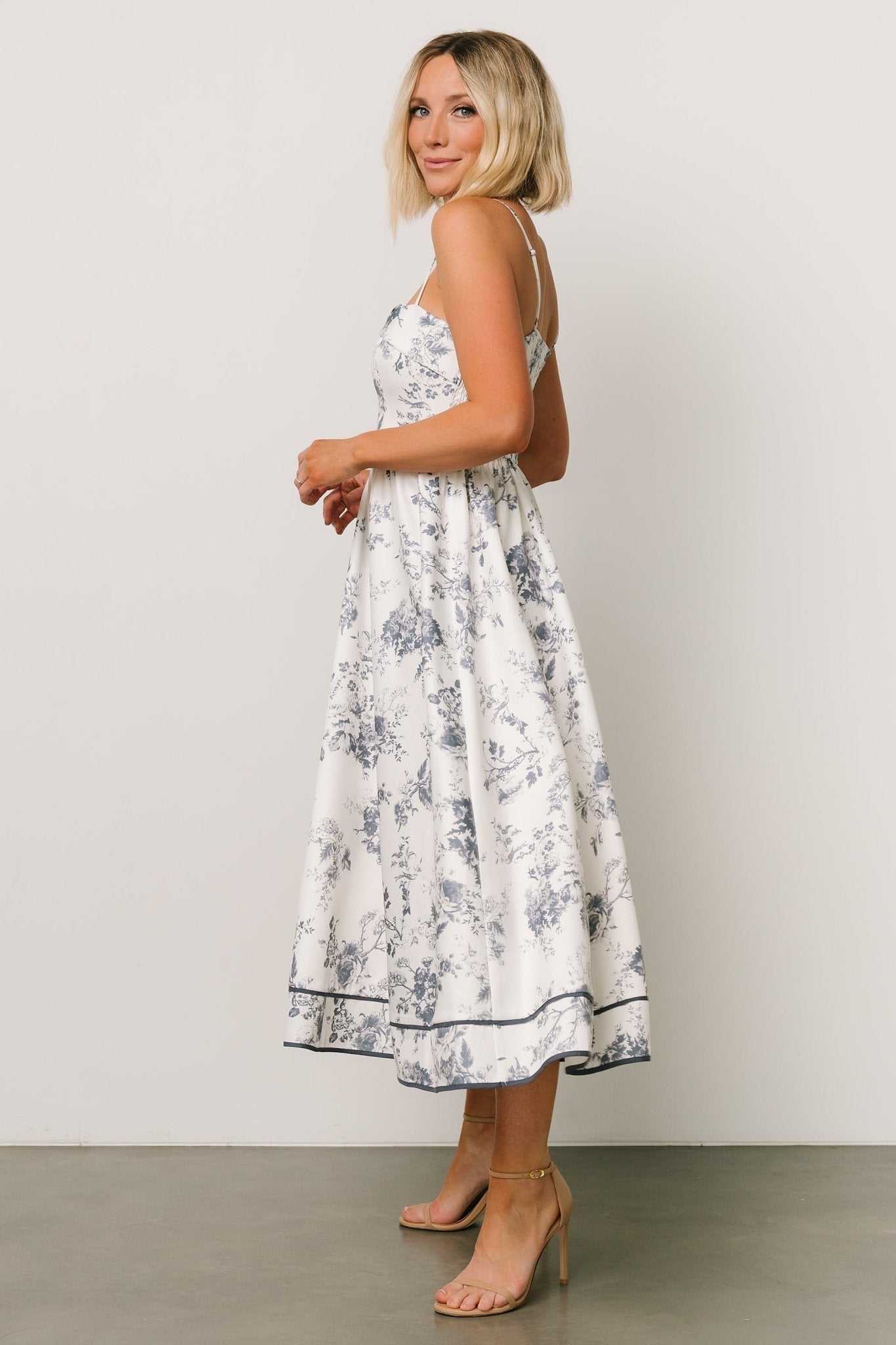 Bellagio Midi Dress | Slate Floral