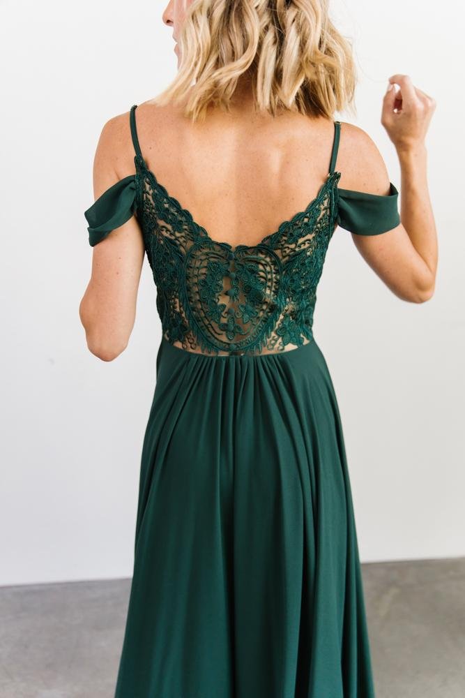 Bianca Lace Maxi Dress | Emerald