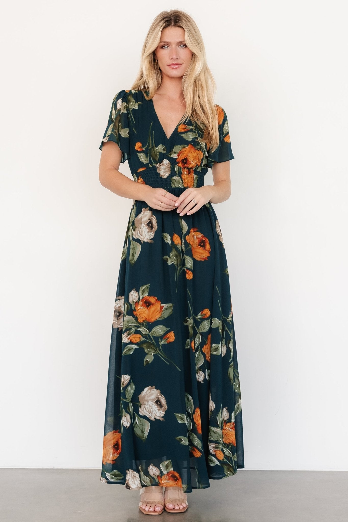 Birdie Maxi Dress | Deep Topaz Floral