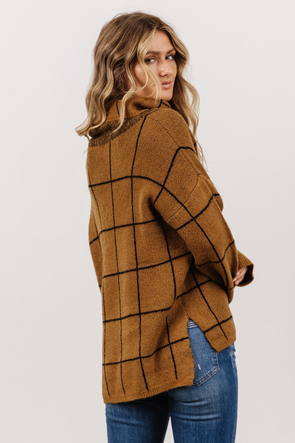 Birmingham Funnel Neck Sweater | Brown