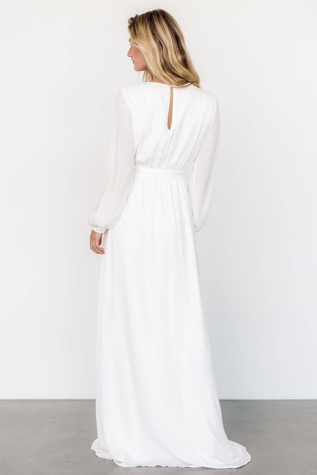 Breanne Faux Wrap Maxi Dress | Off White