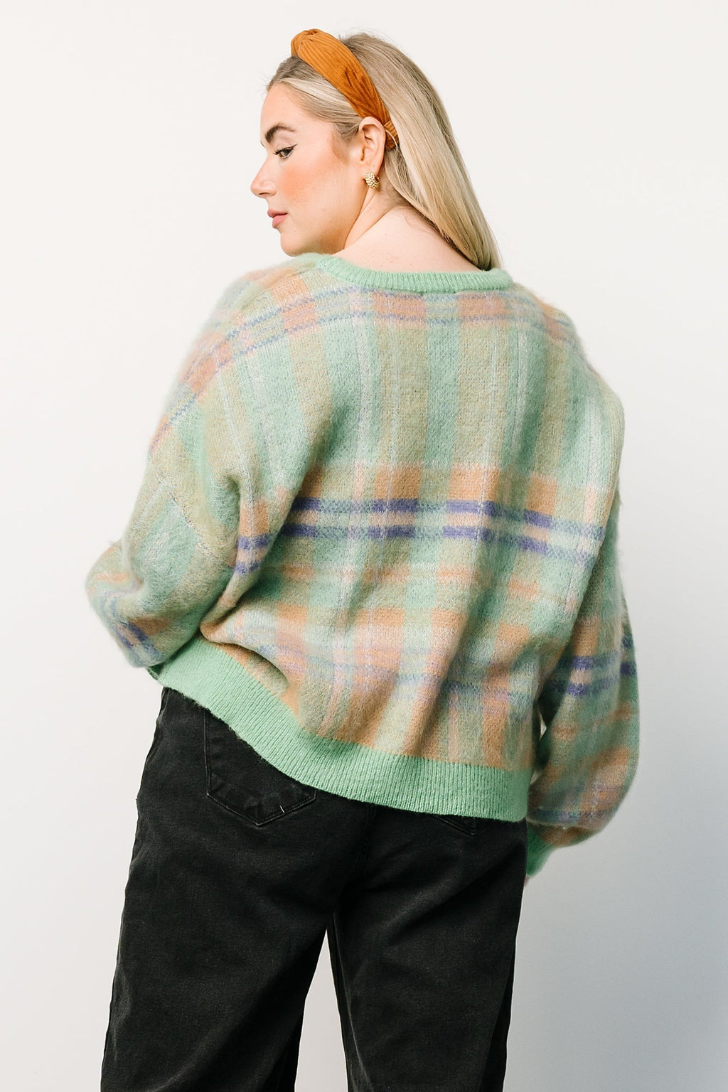 Brentridge Plaid Sweater | Green Multi