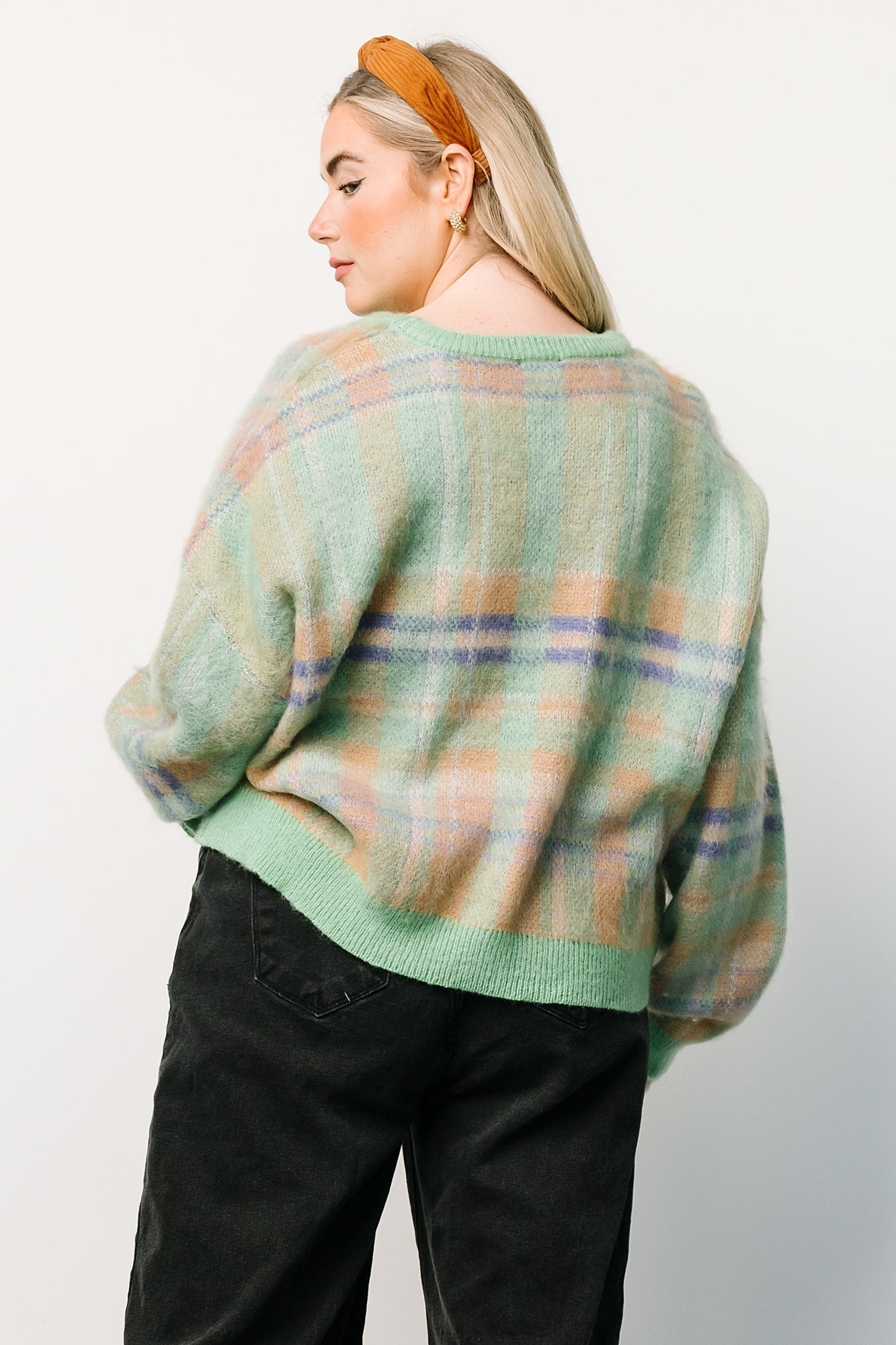 Brentridge Plaid Sweater | Green Multi