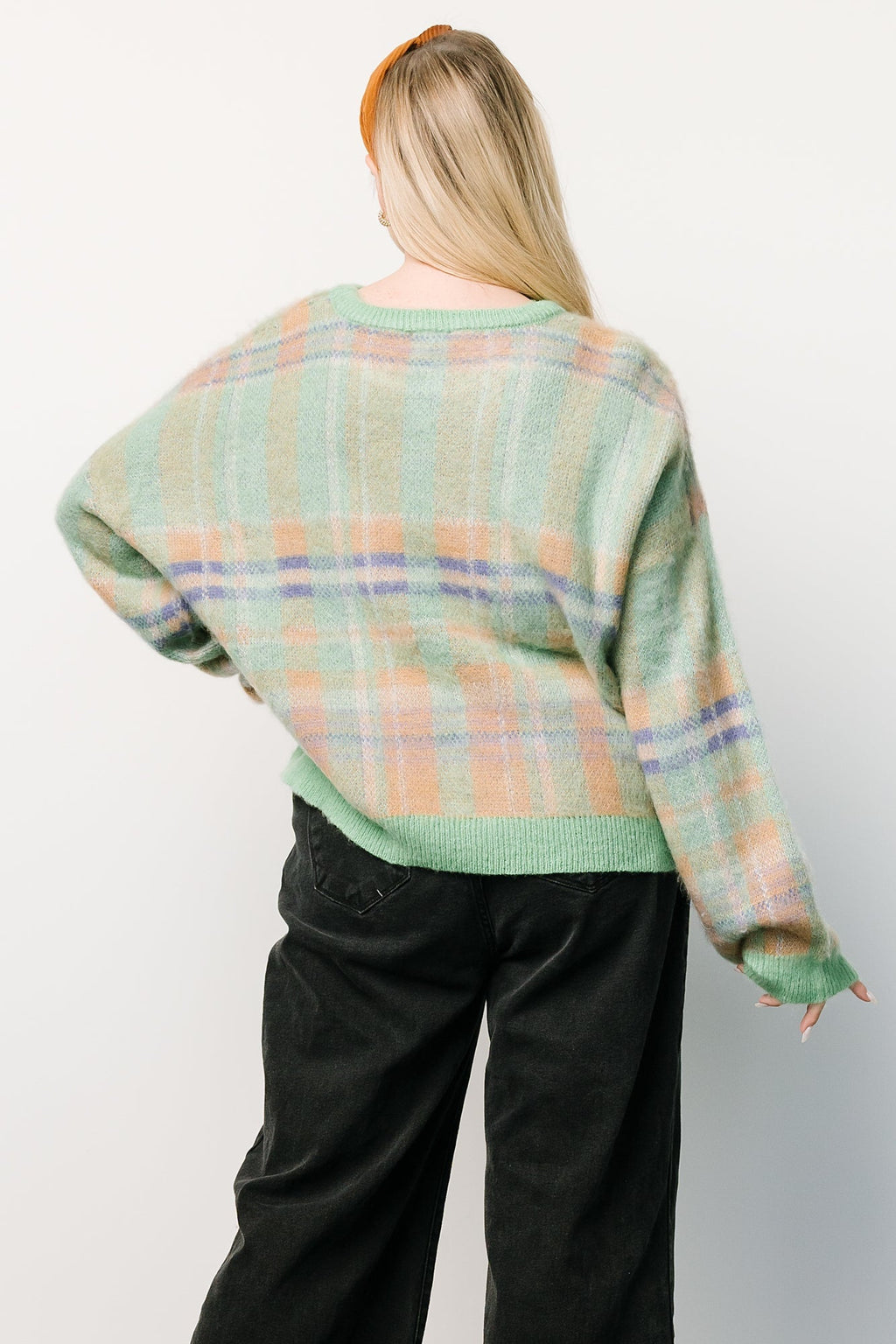 Brentridge Plaid Sweater | Green Multi