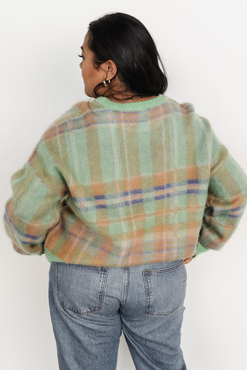 Brentridge Plaid Sweater | Green Multi