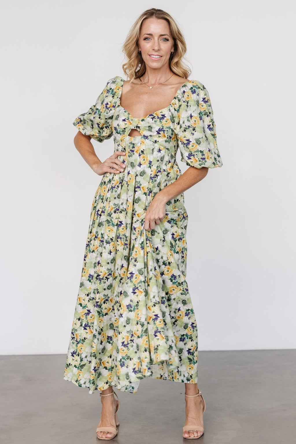 Brielle Maxi Dress | Green Floral