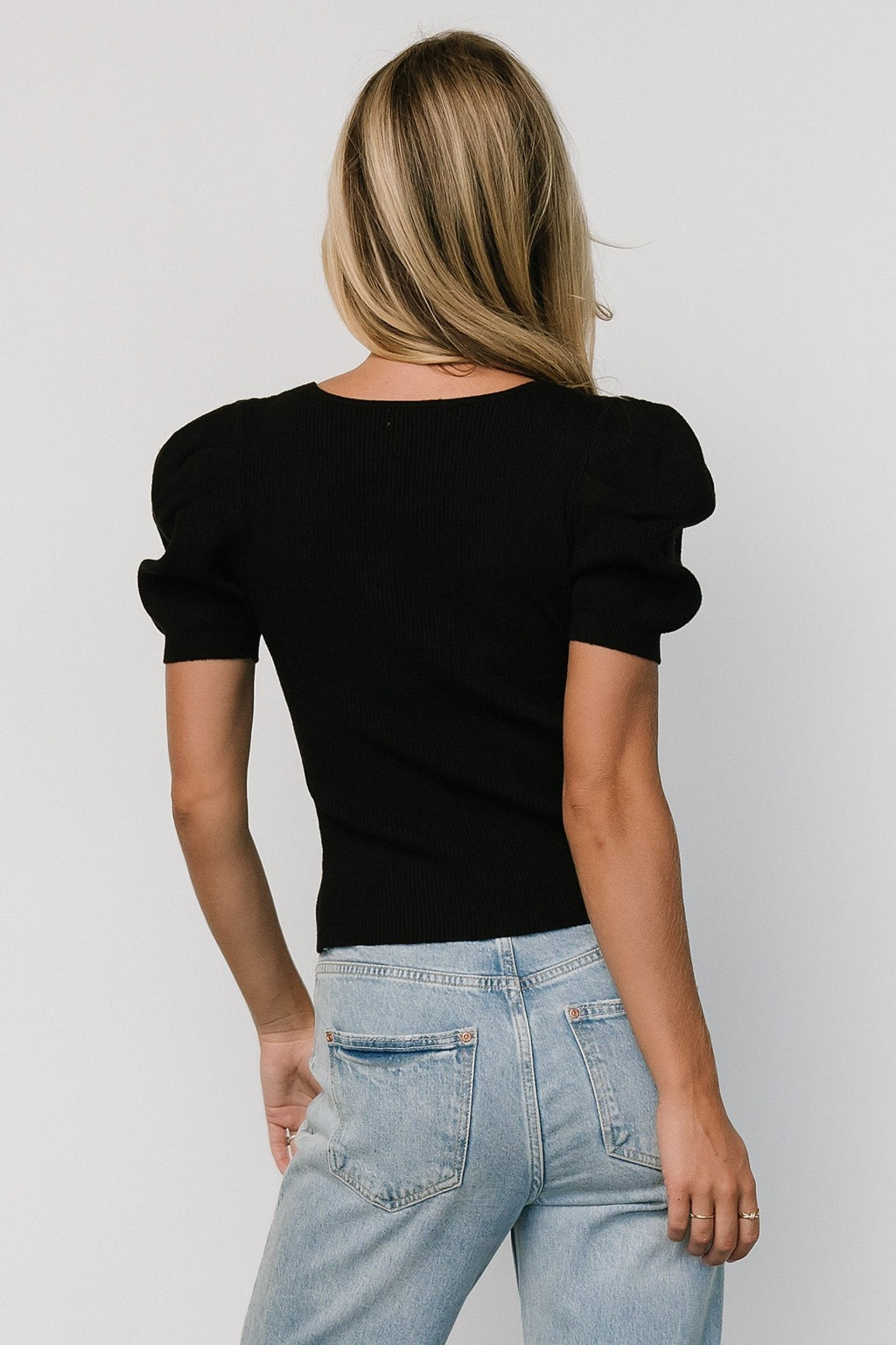 Brynlee Sweater Top | Black