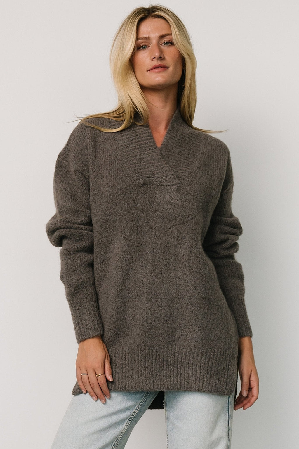 Calgary Oversized Sweater | Charcoal