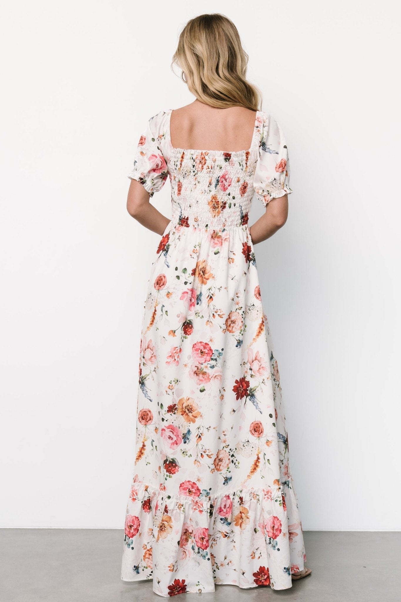 Capri Smocked Maxi Dress | Multi Floral
