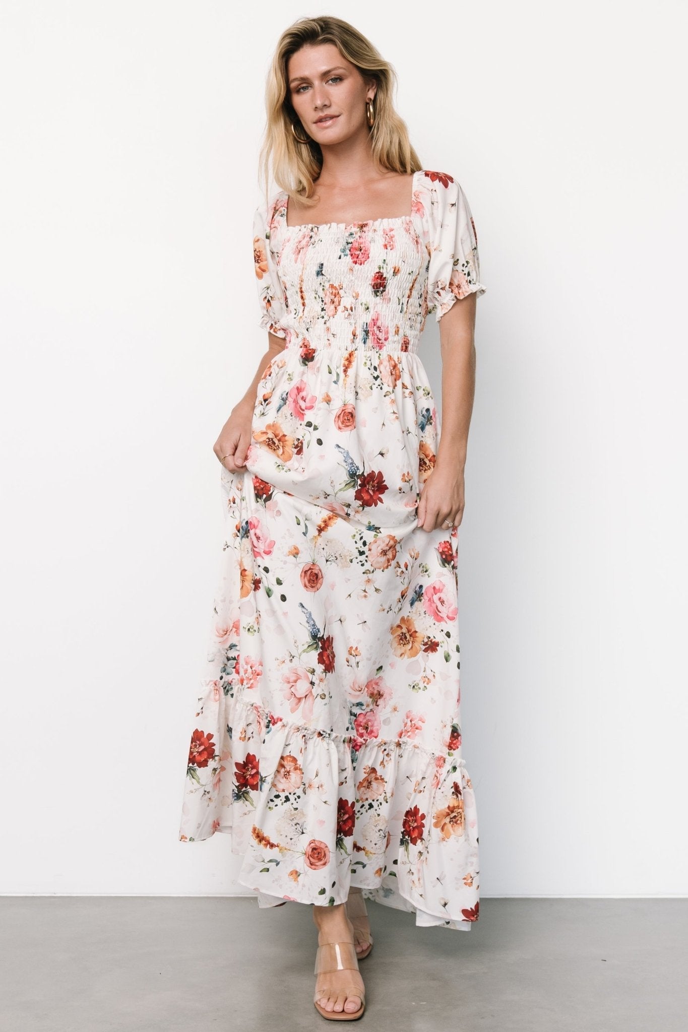 Capri Smocked Maxi Dress | Multi Floral