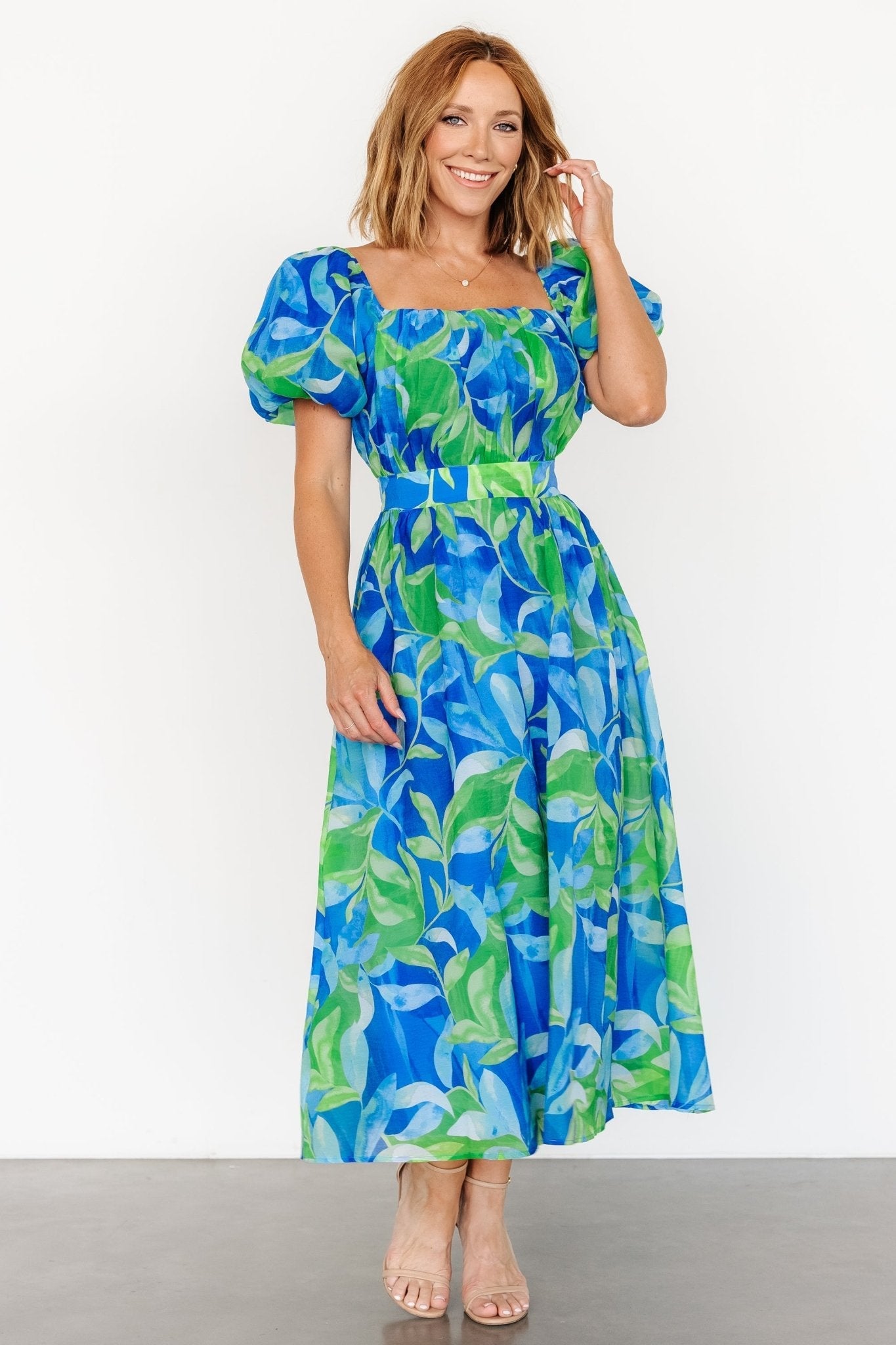 Catalina Midi Dress | Blue + Green