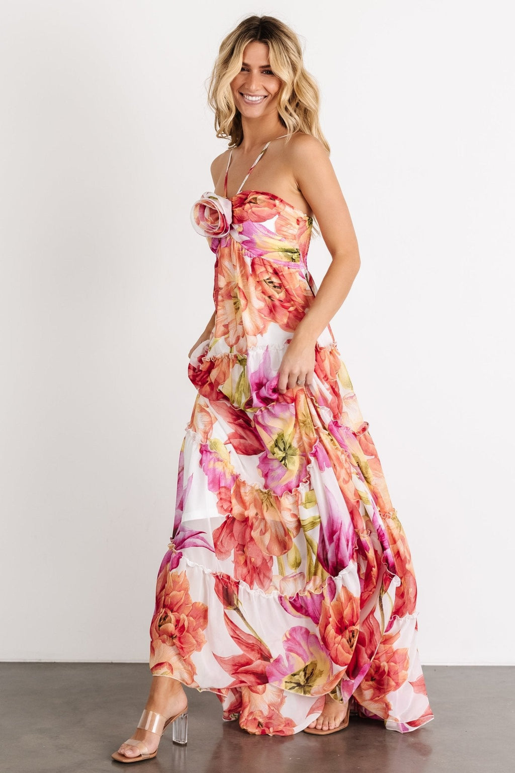 Charmaine Maxi Dress | Pink + Red Floral