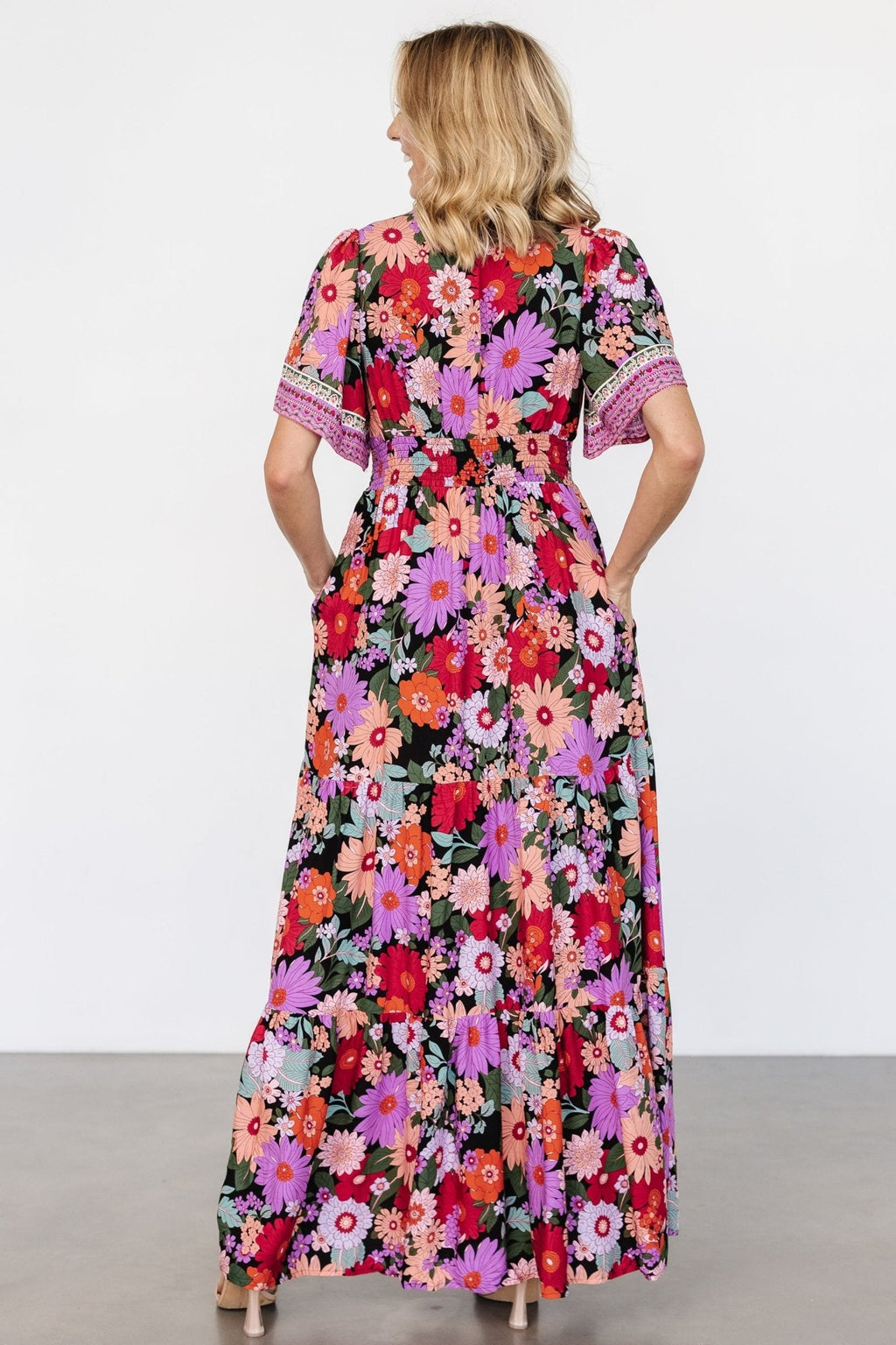 Cheryl Maxi Dress | Black Multi