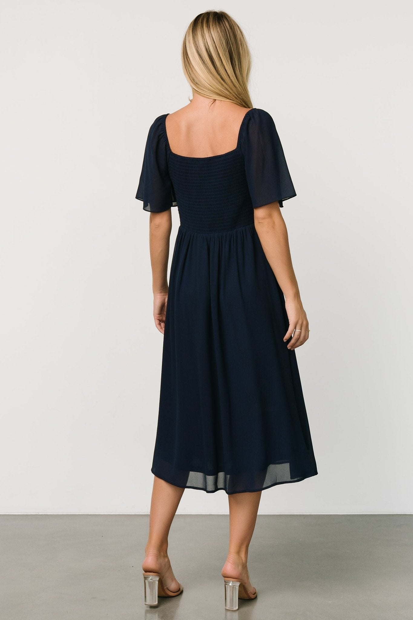 Colette Sweetheart Midi Dress | Navy