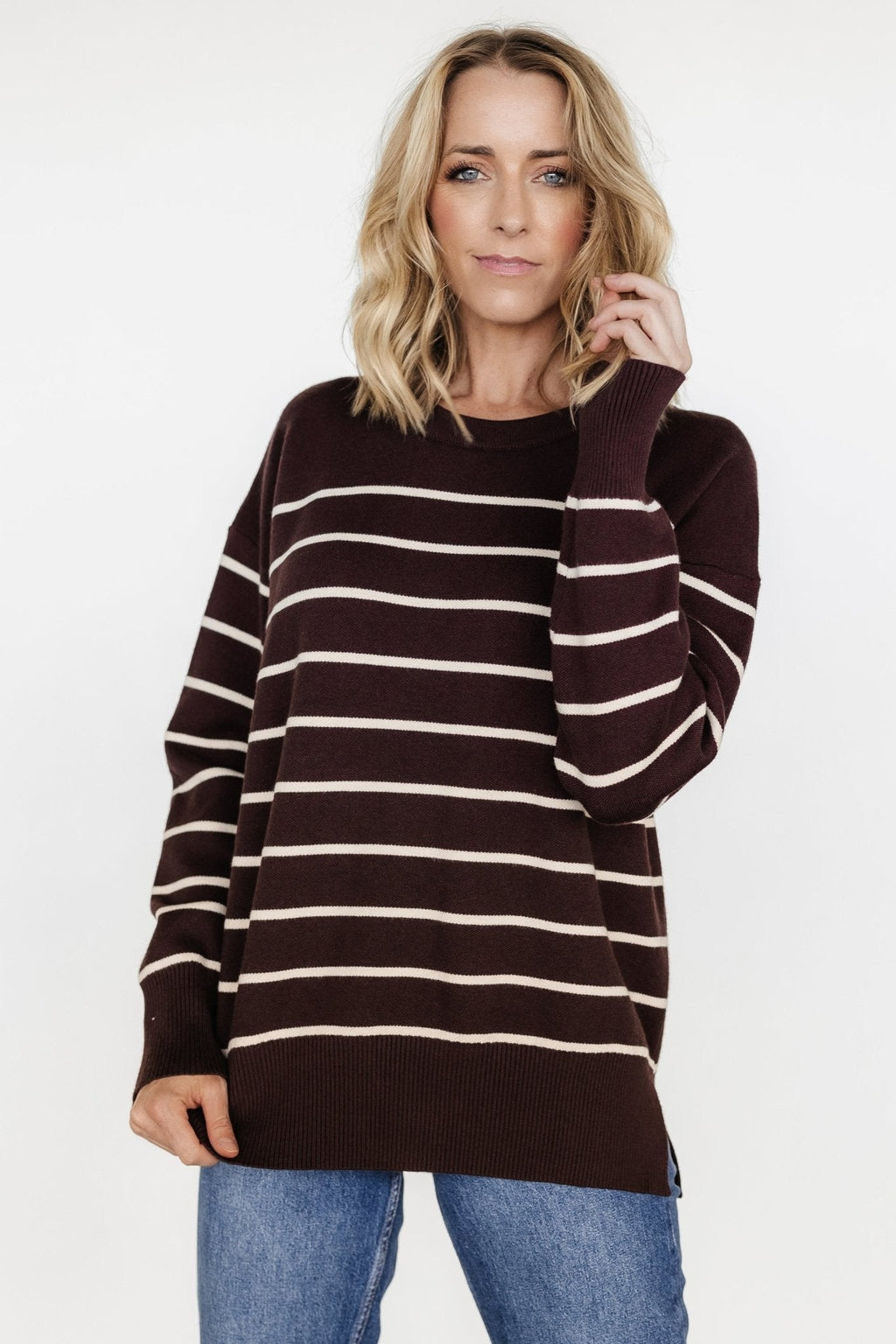 Colmar Striped Sweater | Clove + Cream