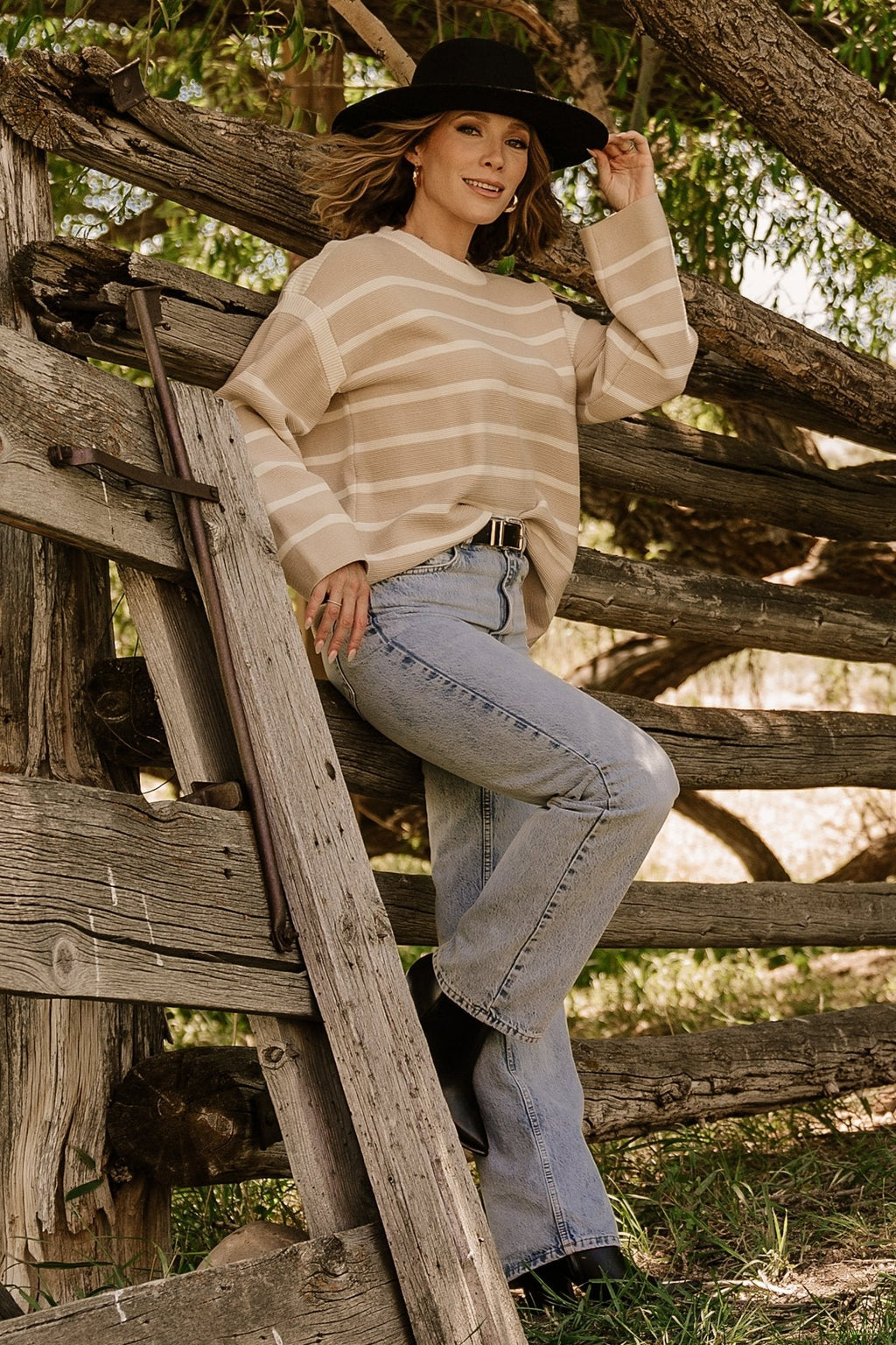 Conway Striped Sweater | Natural