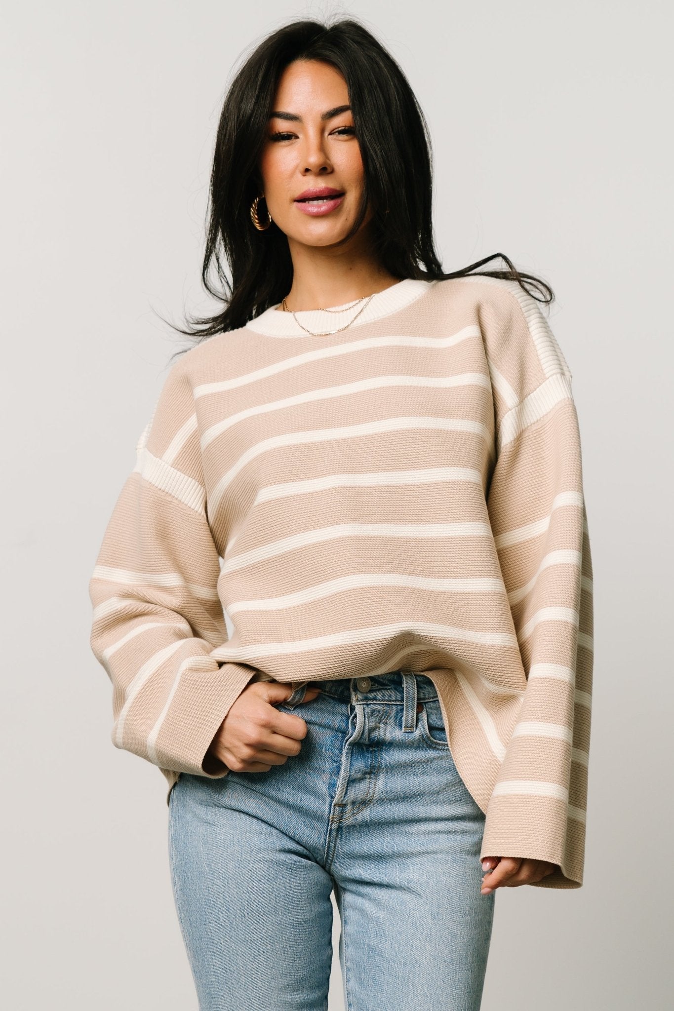Conway Striped Sweater | Natural