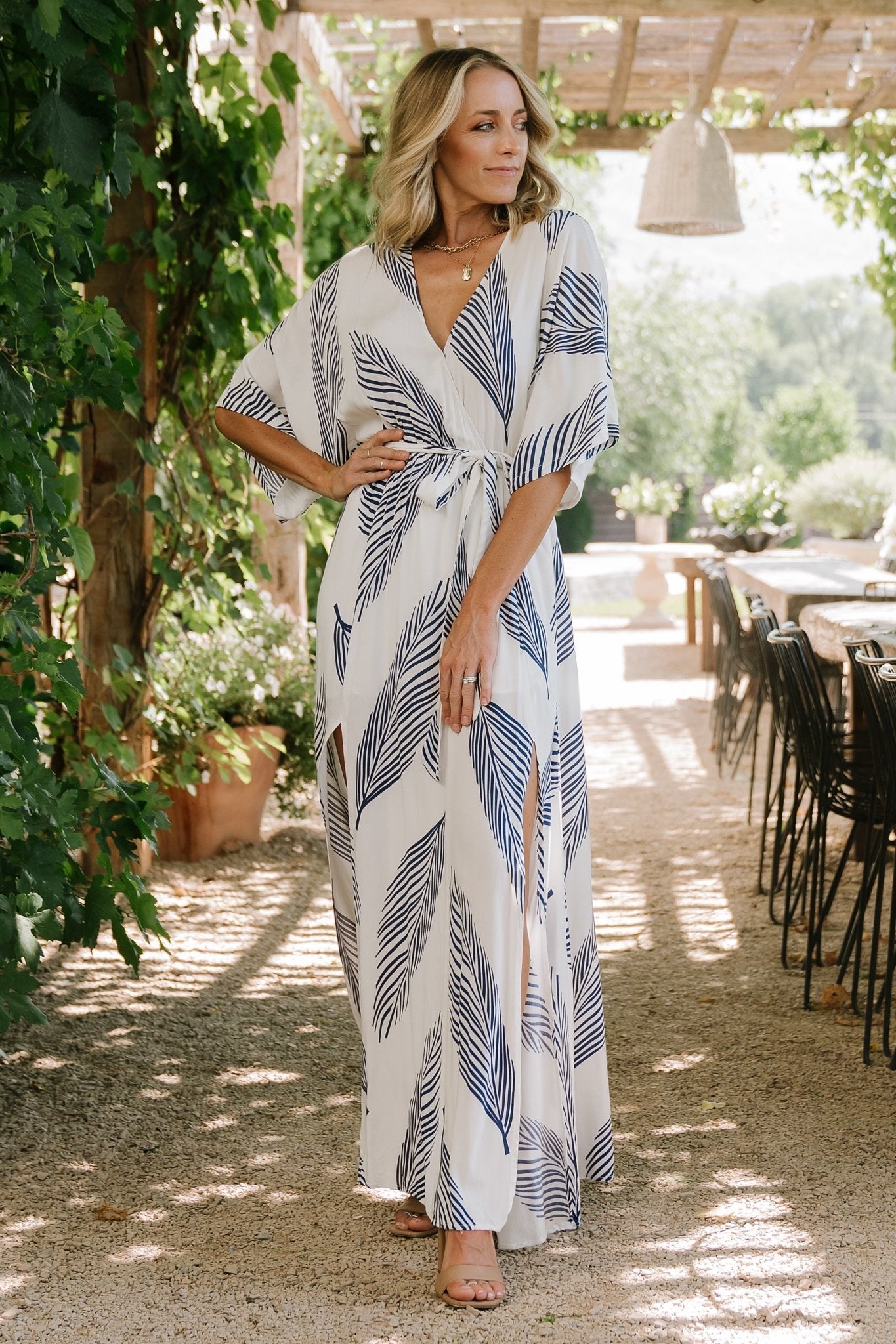 Corinth Maxi Dress | Navy Print