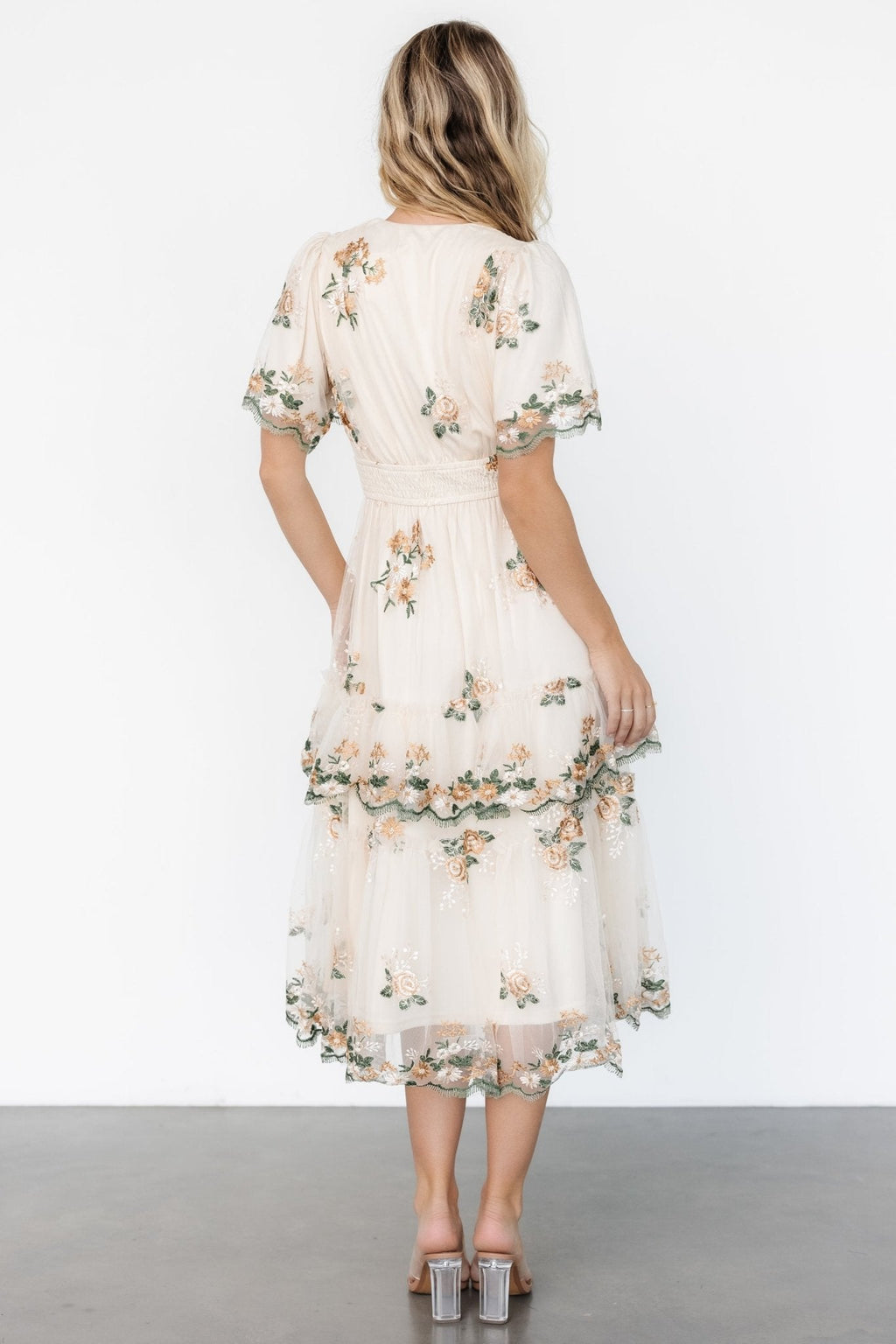Cynthia Midi Dress | Cream Floral