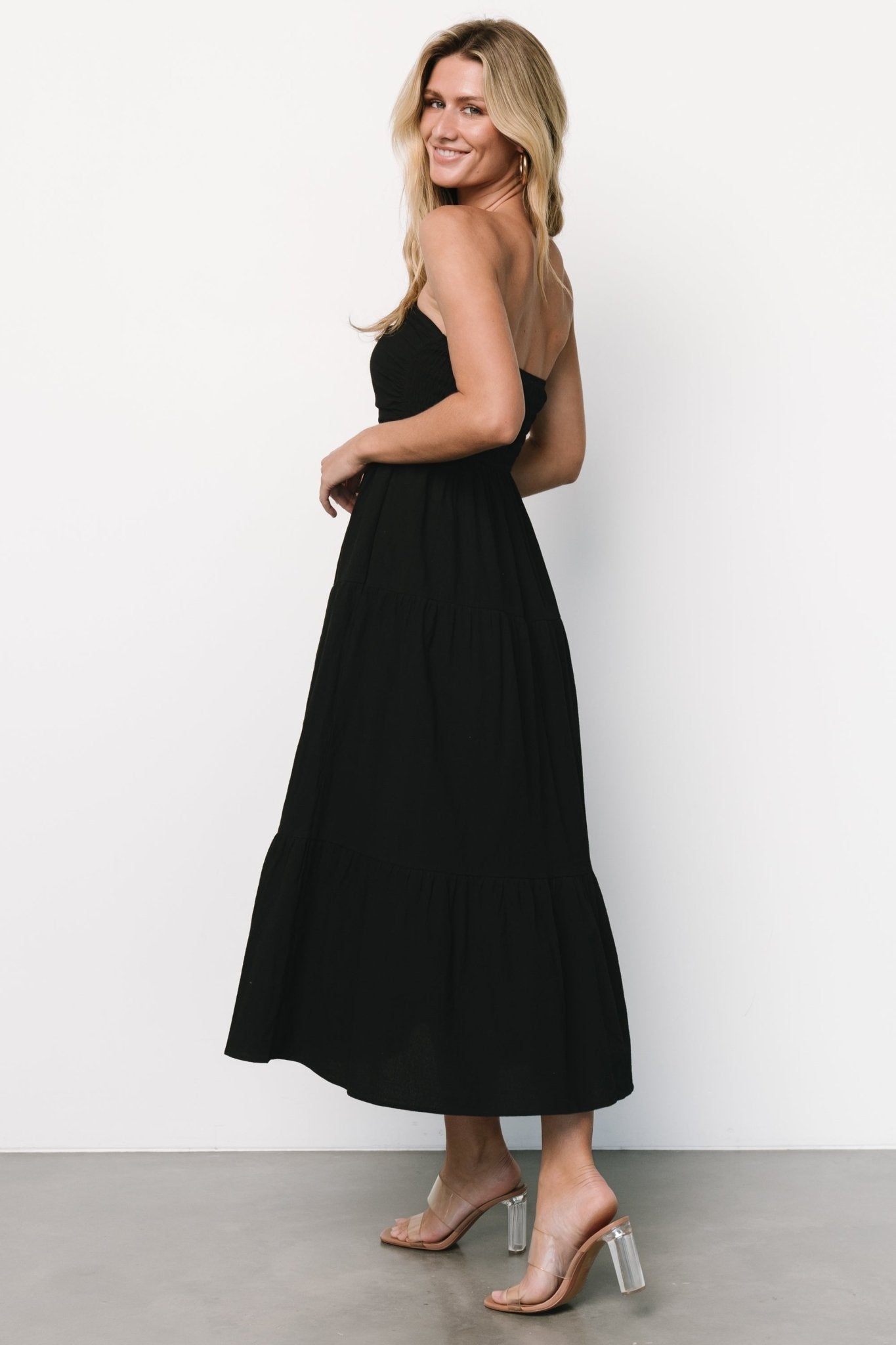 Delray Strapless Dress | Black