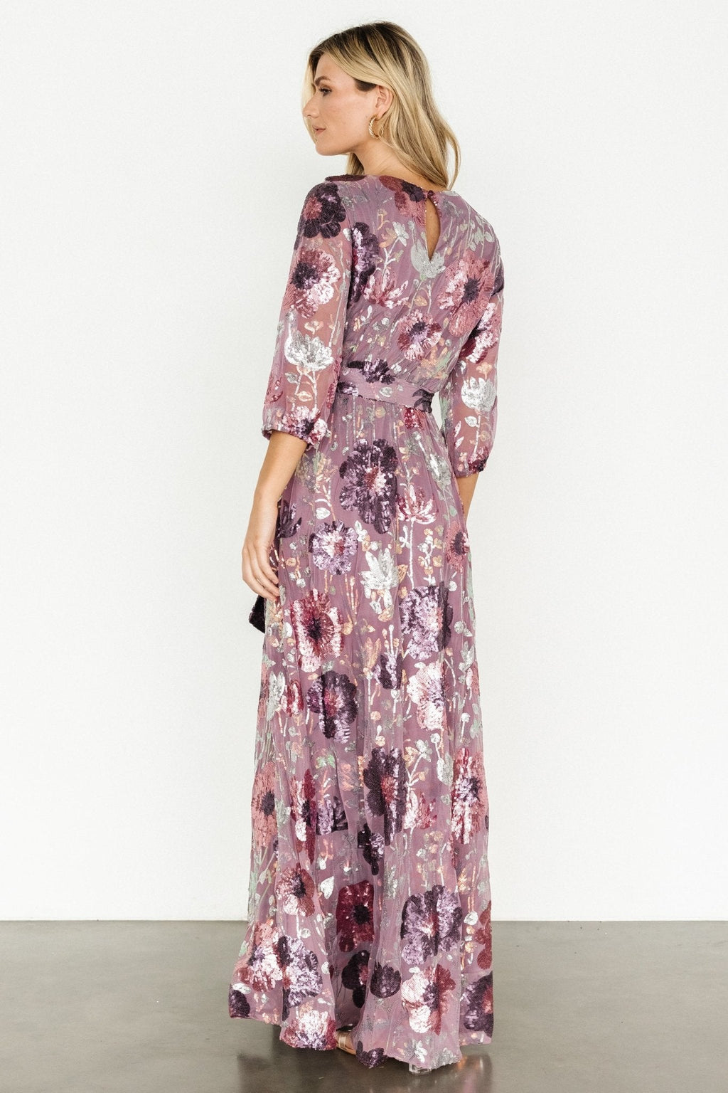 Destiny Sequin Maxi Dress | Lilac Floral