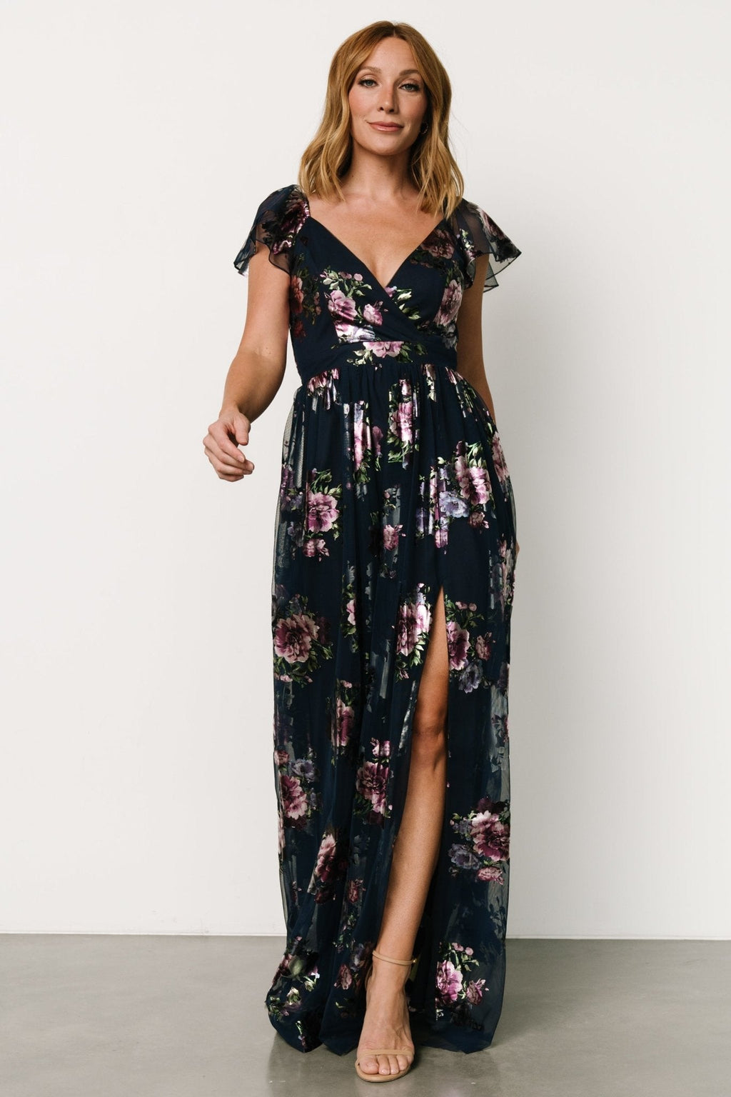 Devany Maxi Dress | Navy Multi
